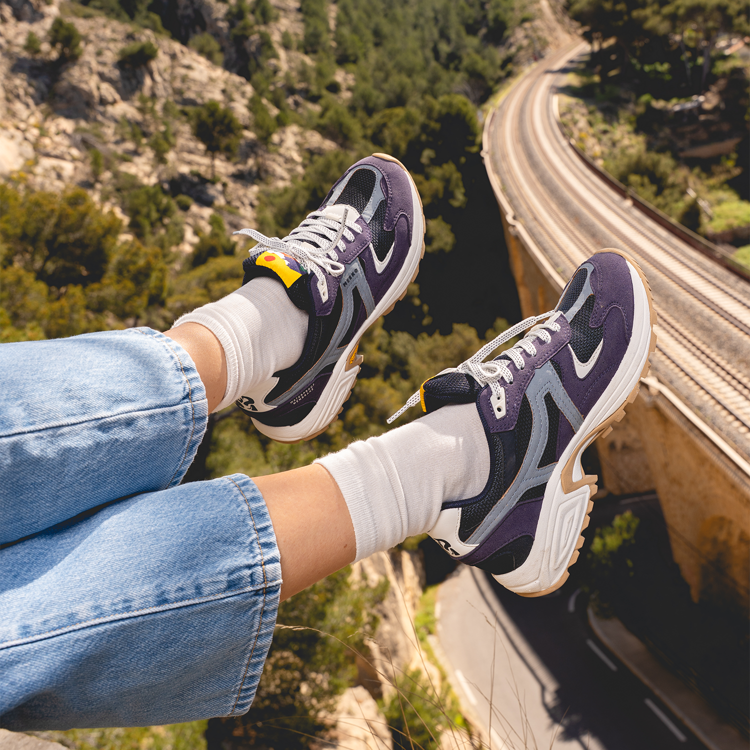 Baskets techniques et durables MEEKO Violet