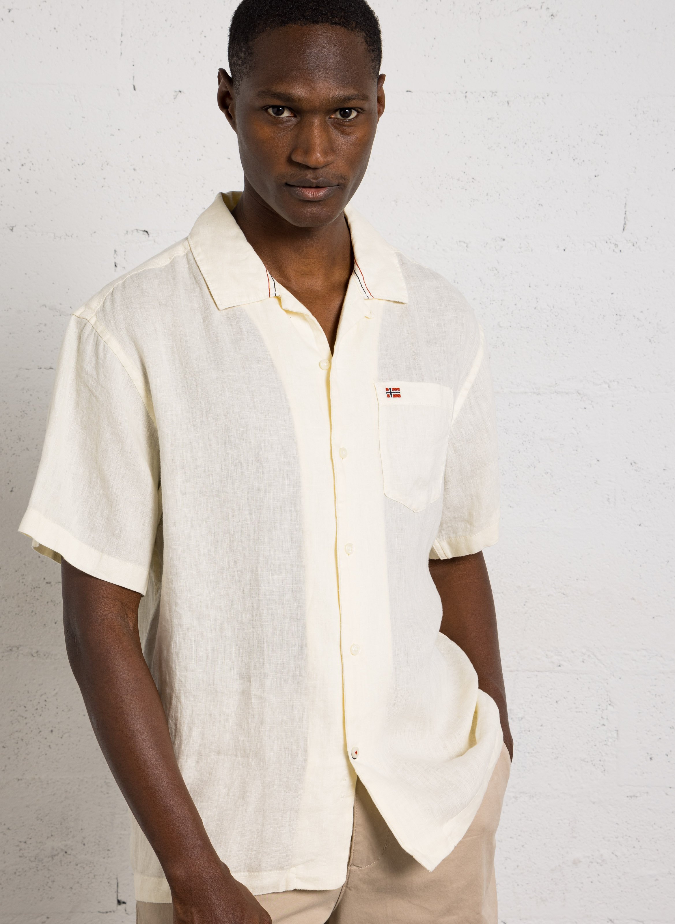 Camisa de lino recta NAPAPIJRI
