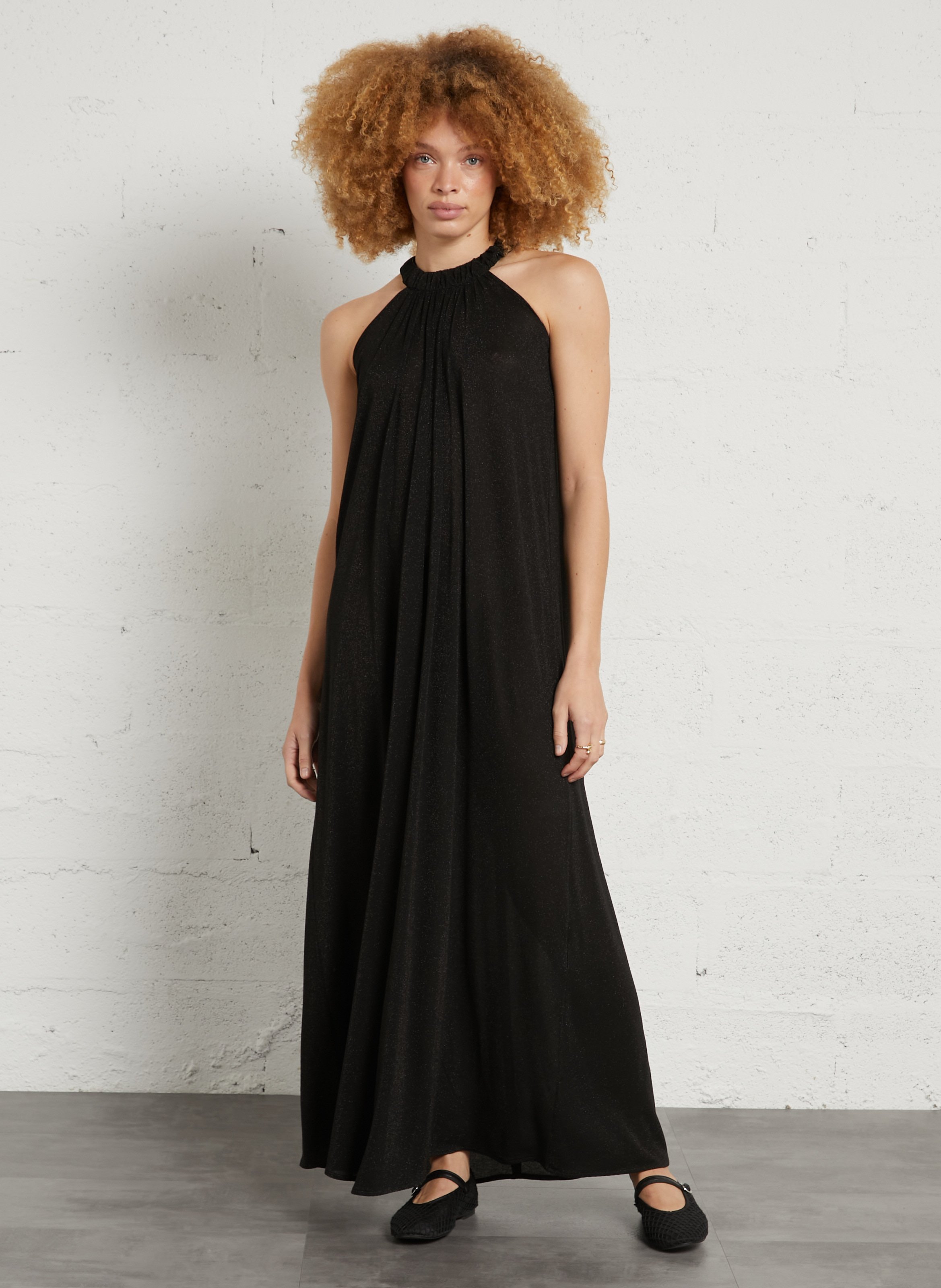 Glitzerndes langes Kleid MOMONI Schwarz