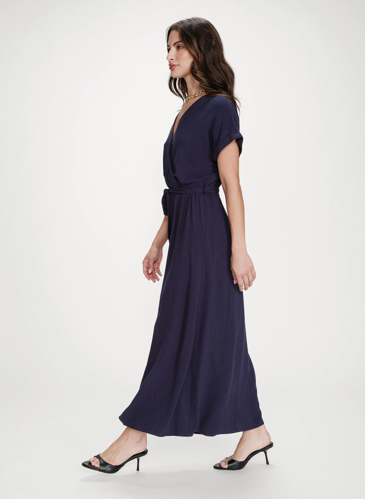 Long V-neck dress GRACE ET MILA Blue