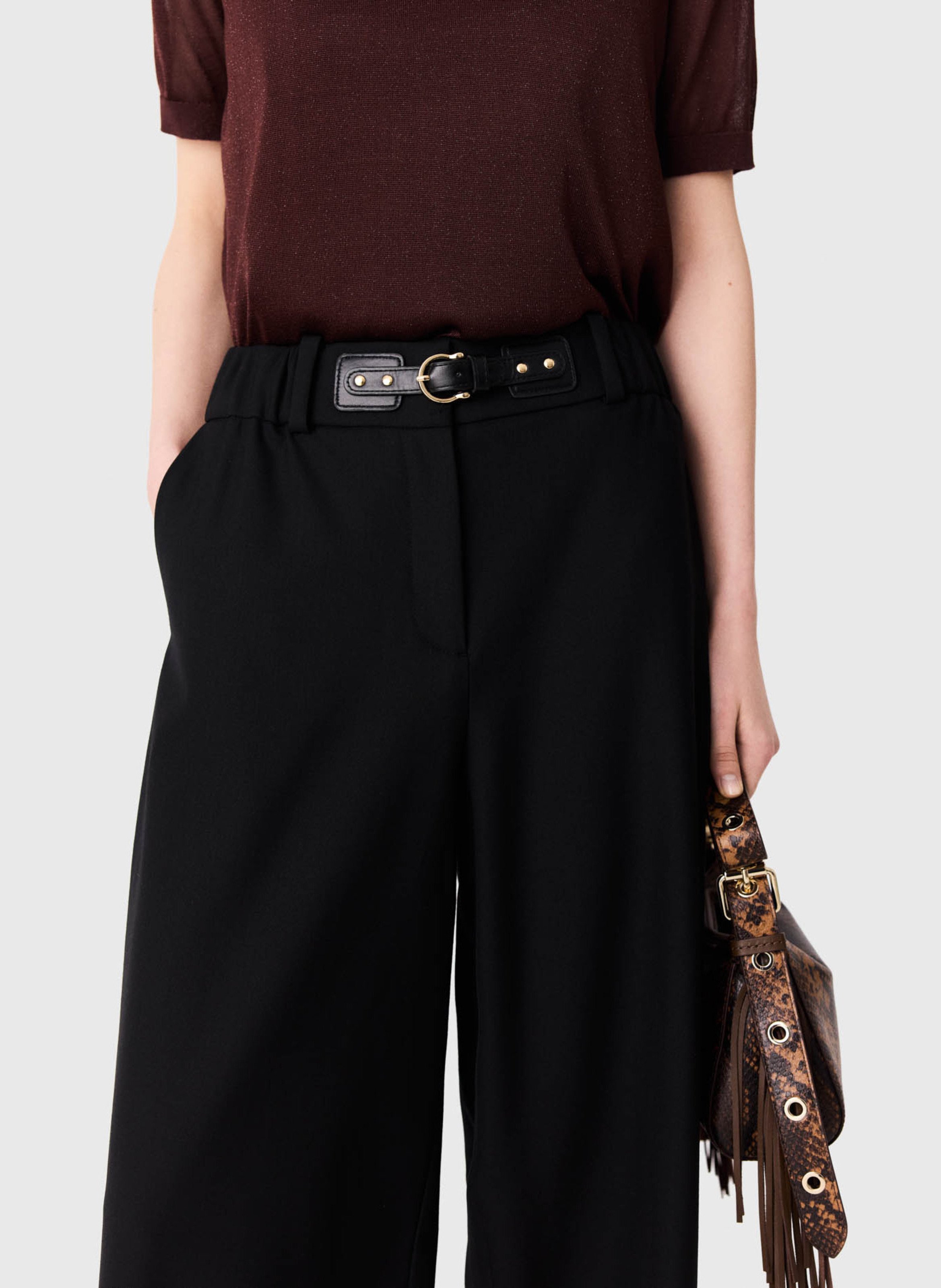 Pantalon large MAJE Noir
