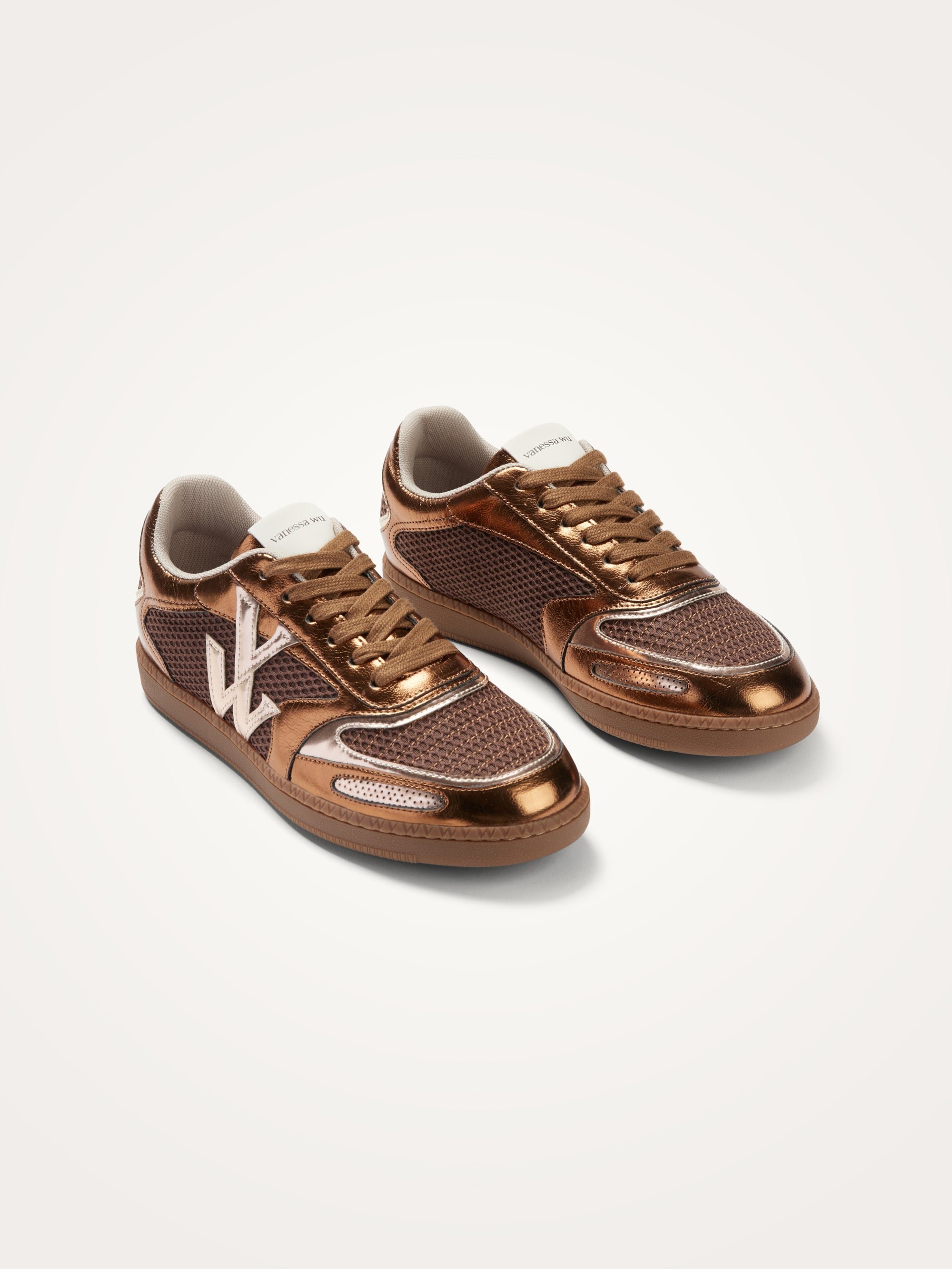 Sneakers with monogram on retro sole VANESSA WU Orange
