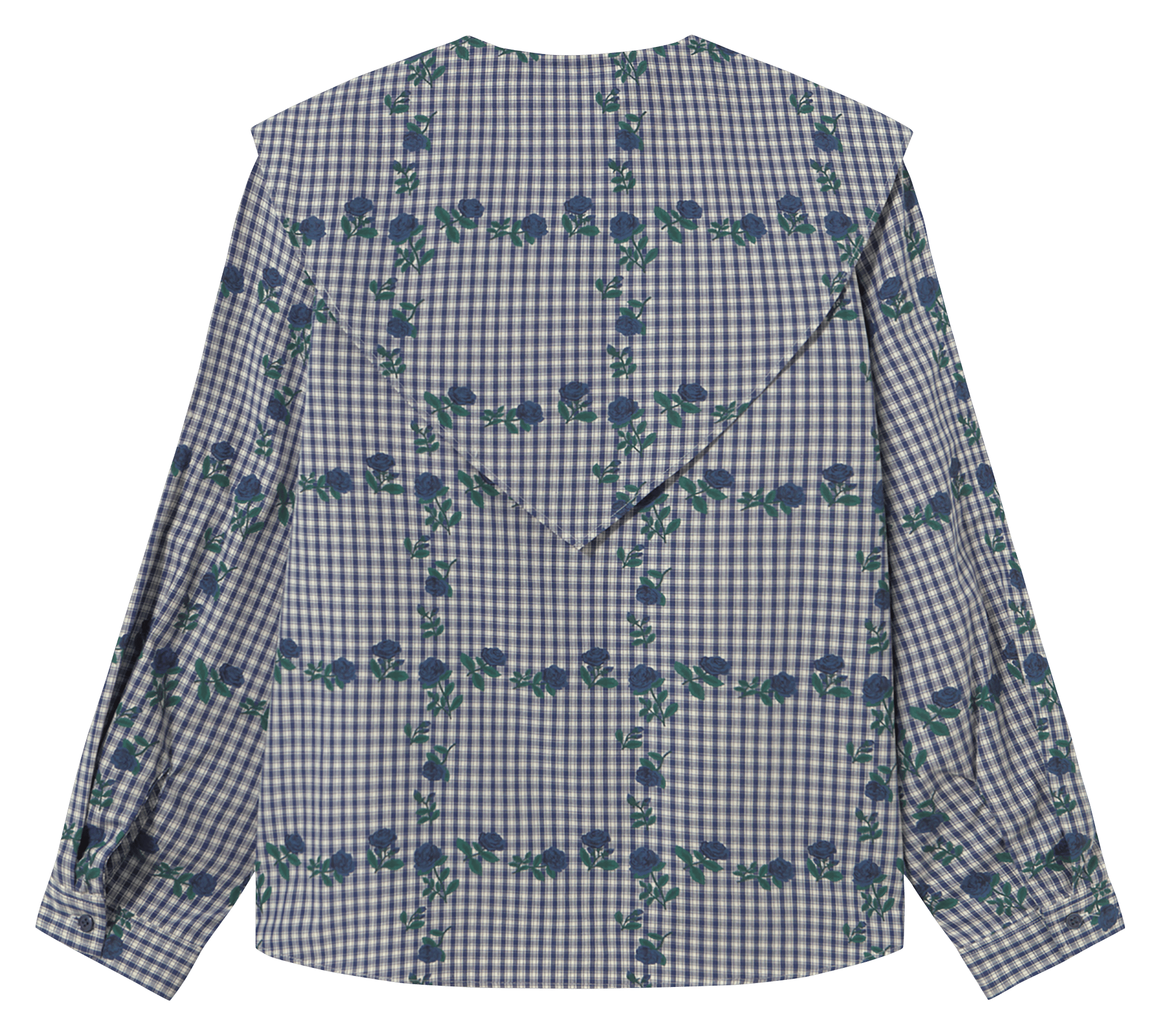 Printed cotton blouse THE TINY BIG SISTER Blue