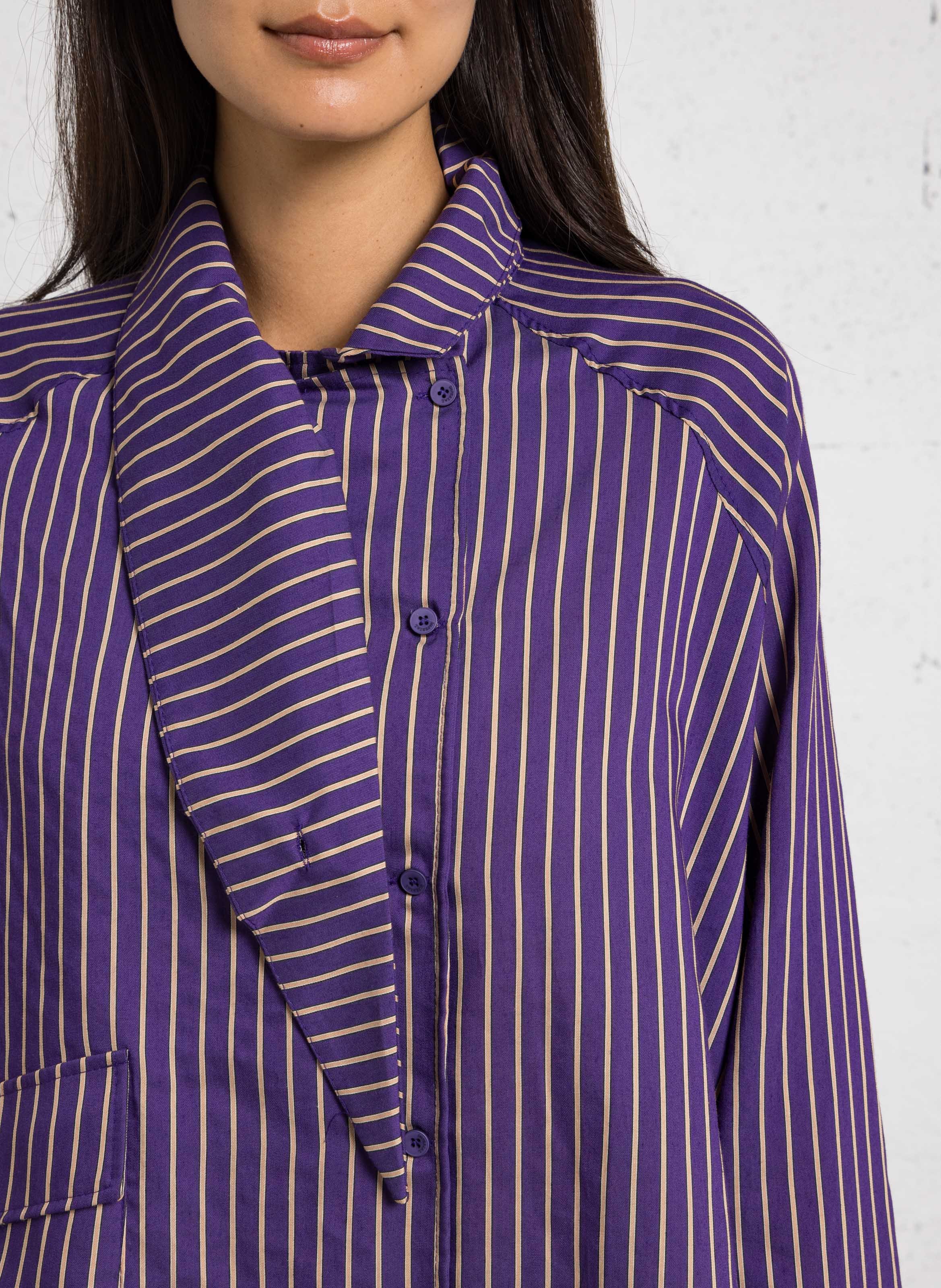 Chemise asymétrique col montant IMPERIAL Violet