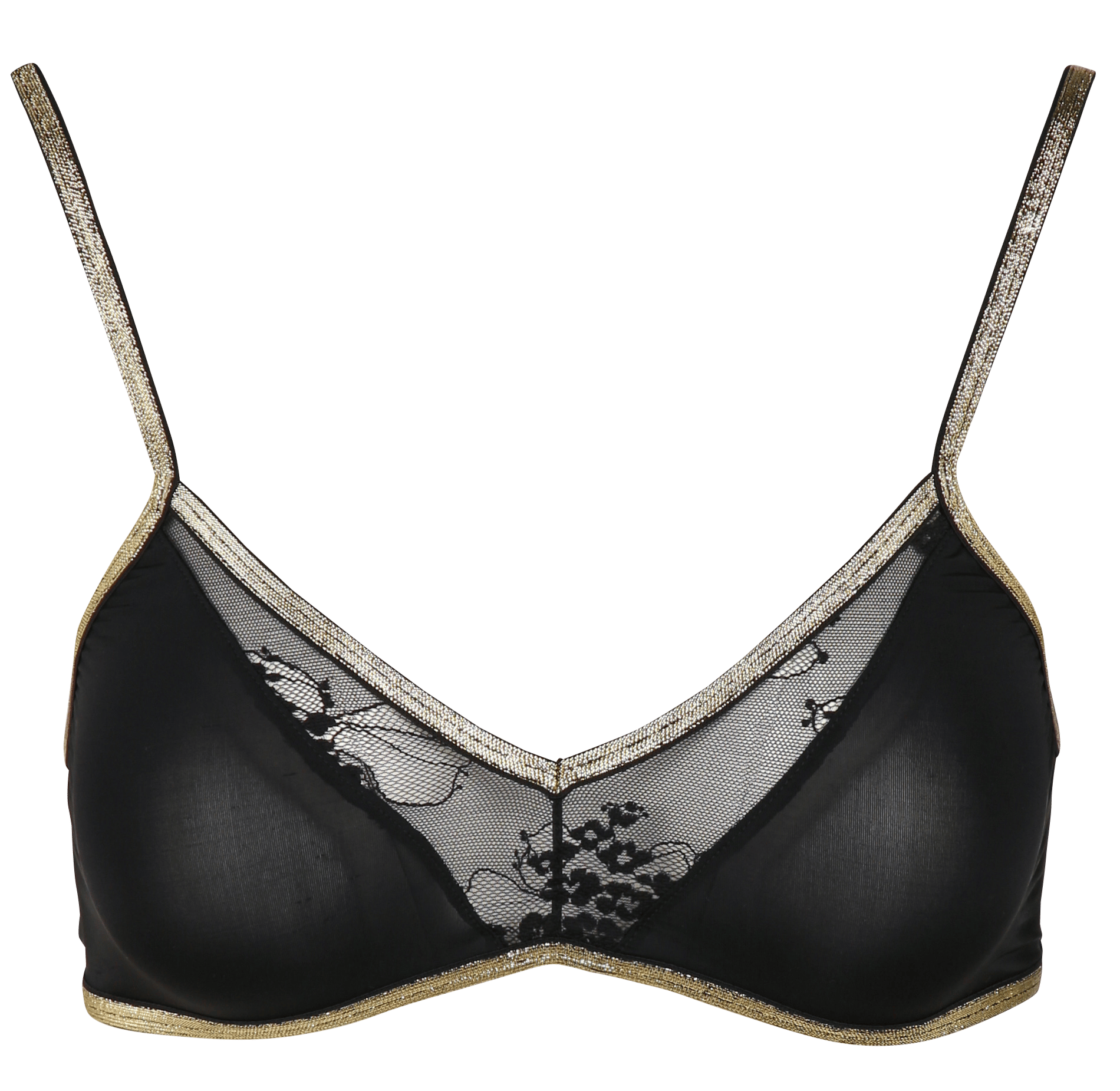Brassière triangle transparente LA NOUVELLE Noir