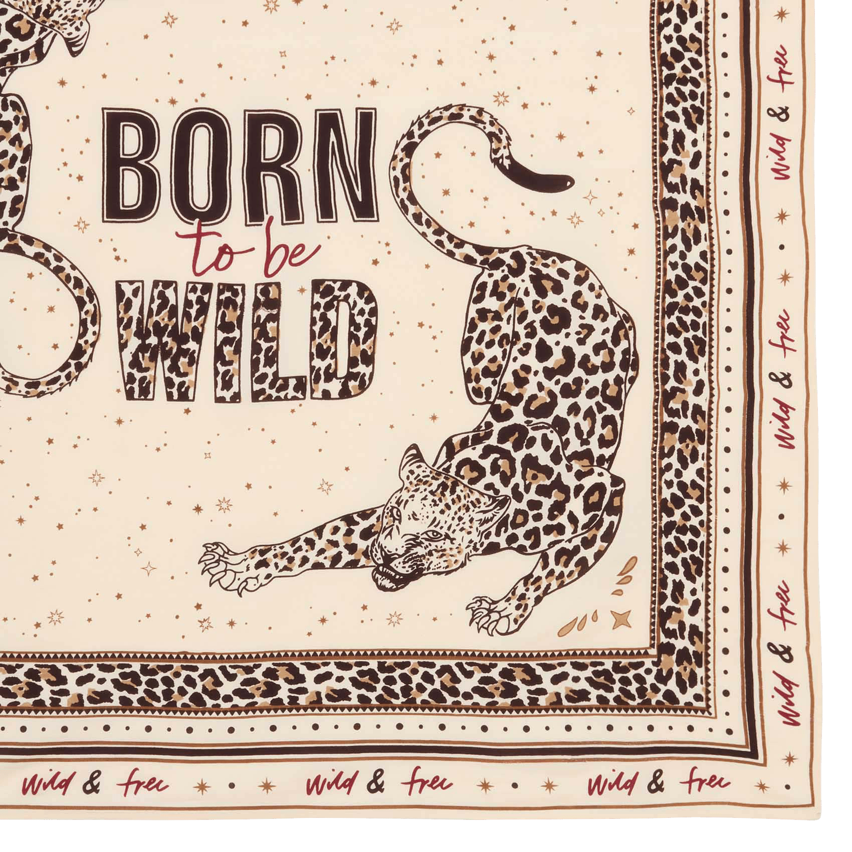 Foulard met luipaardprint MKT Beige