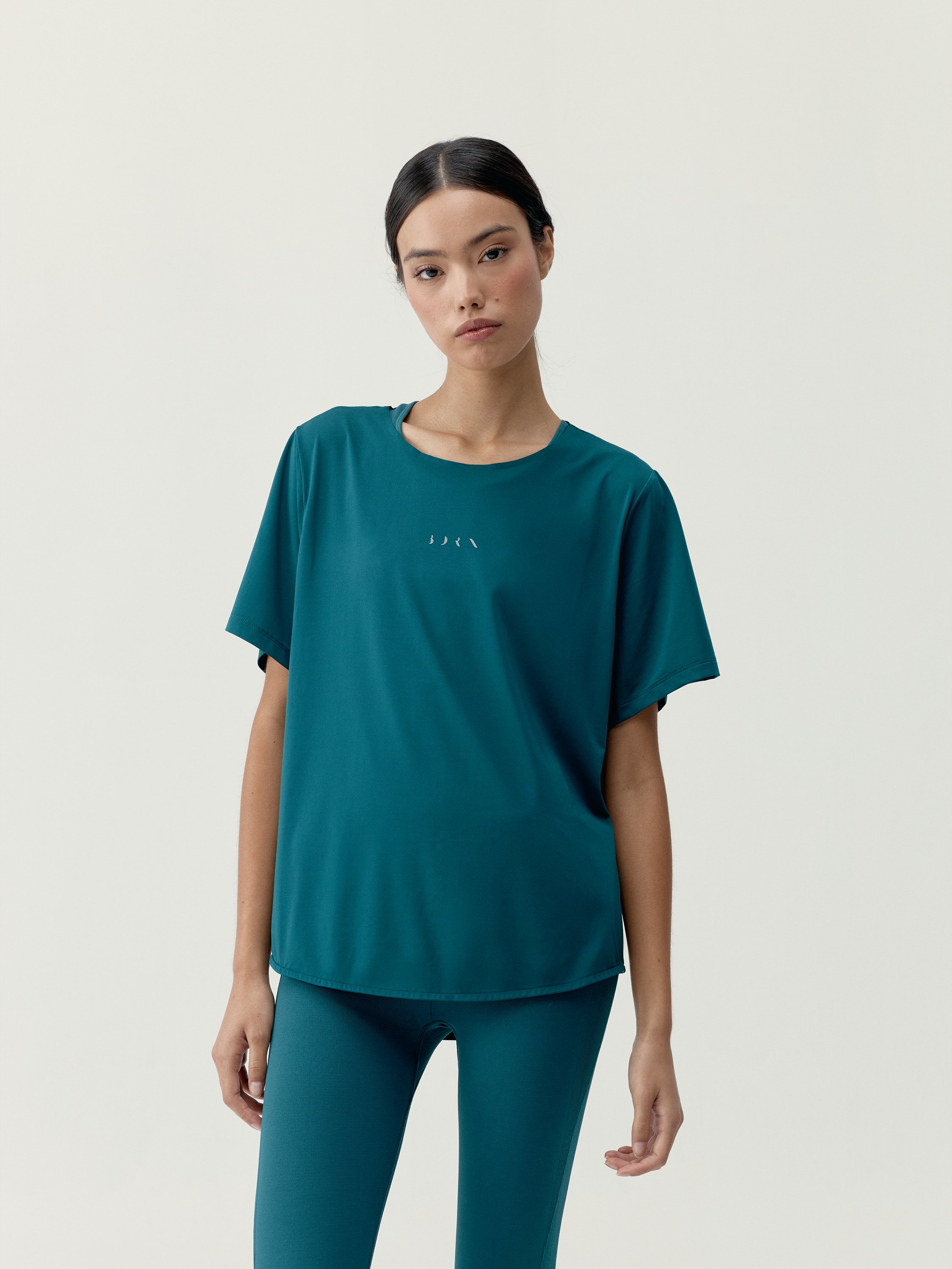 Women's short-sleeve bamboo sports t-shirt BORN Blue