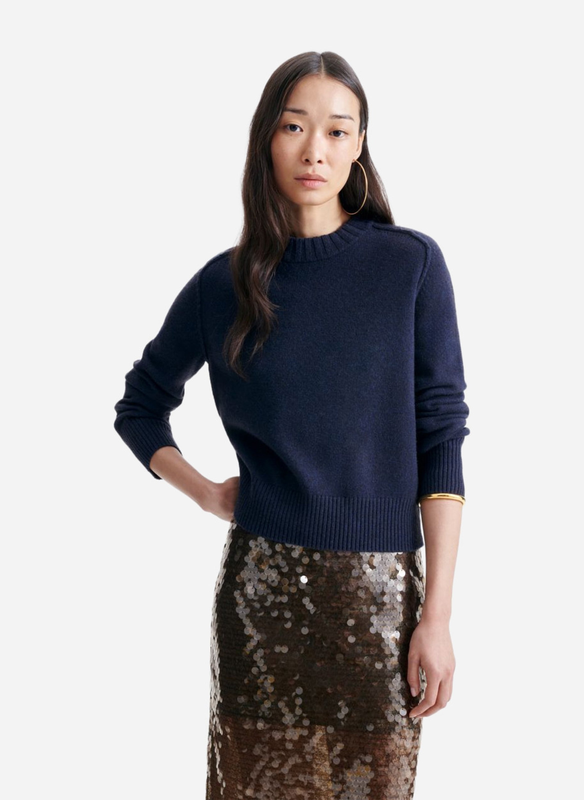 Trui met ronde hals | wolblend VANESSA BRUNO Blauw