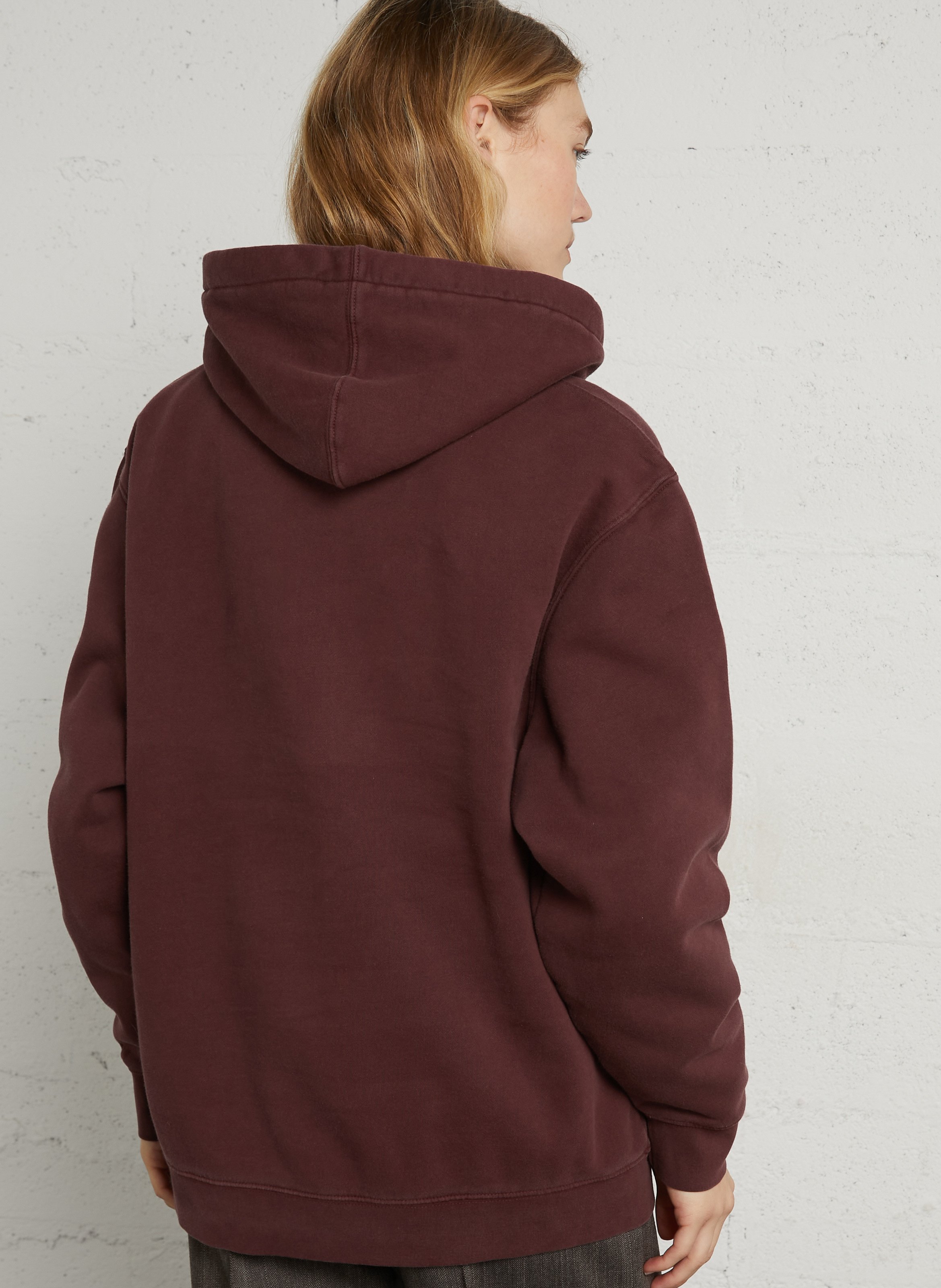 Sweat à capuche brodé en coton mélangé NEWTONE Violet