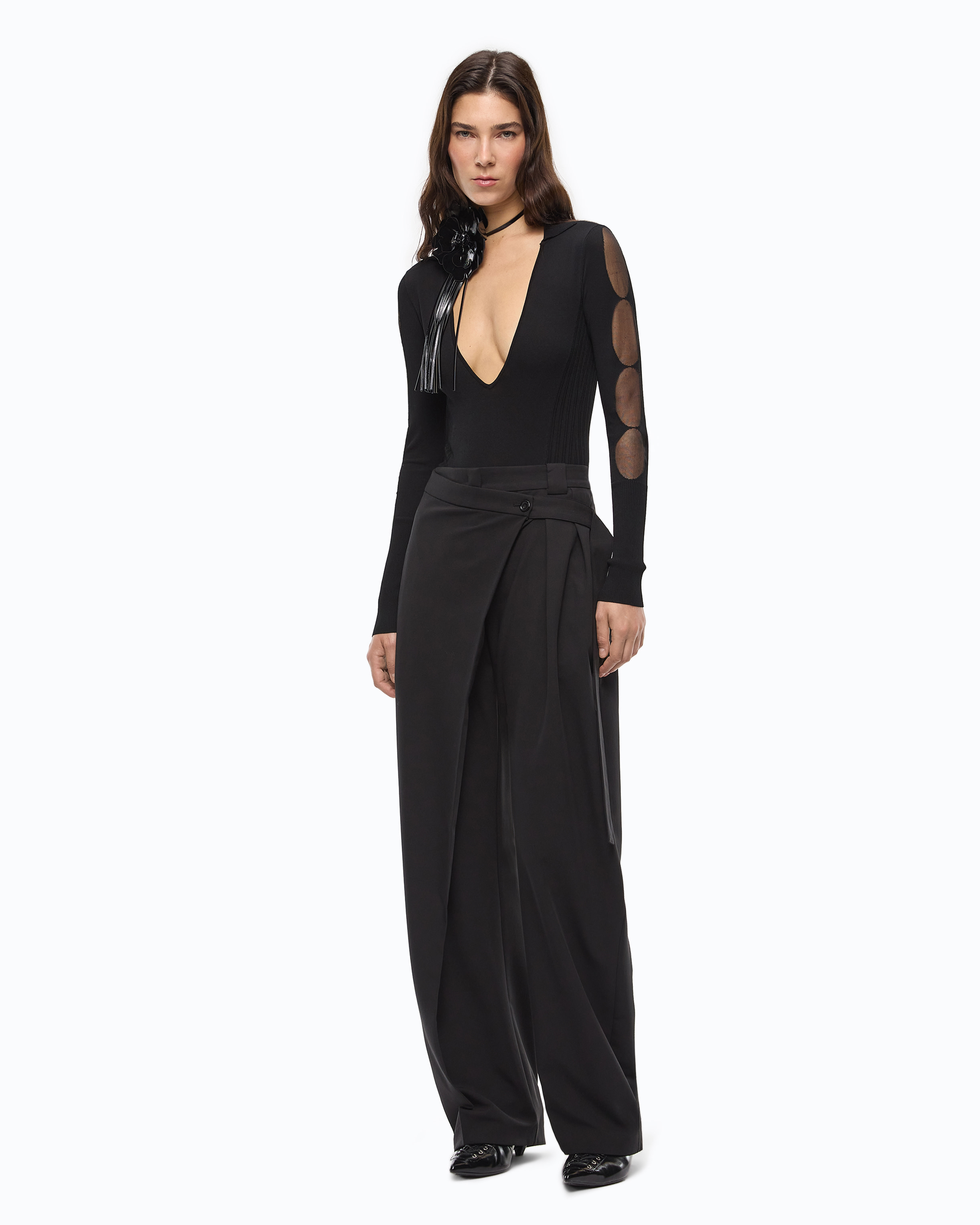 Bodysuit with transparent details PINKO Black
