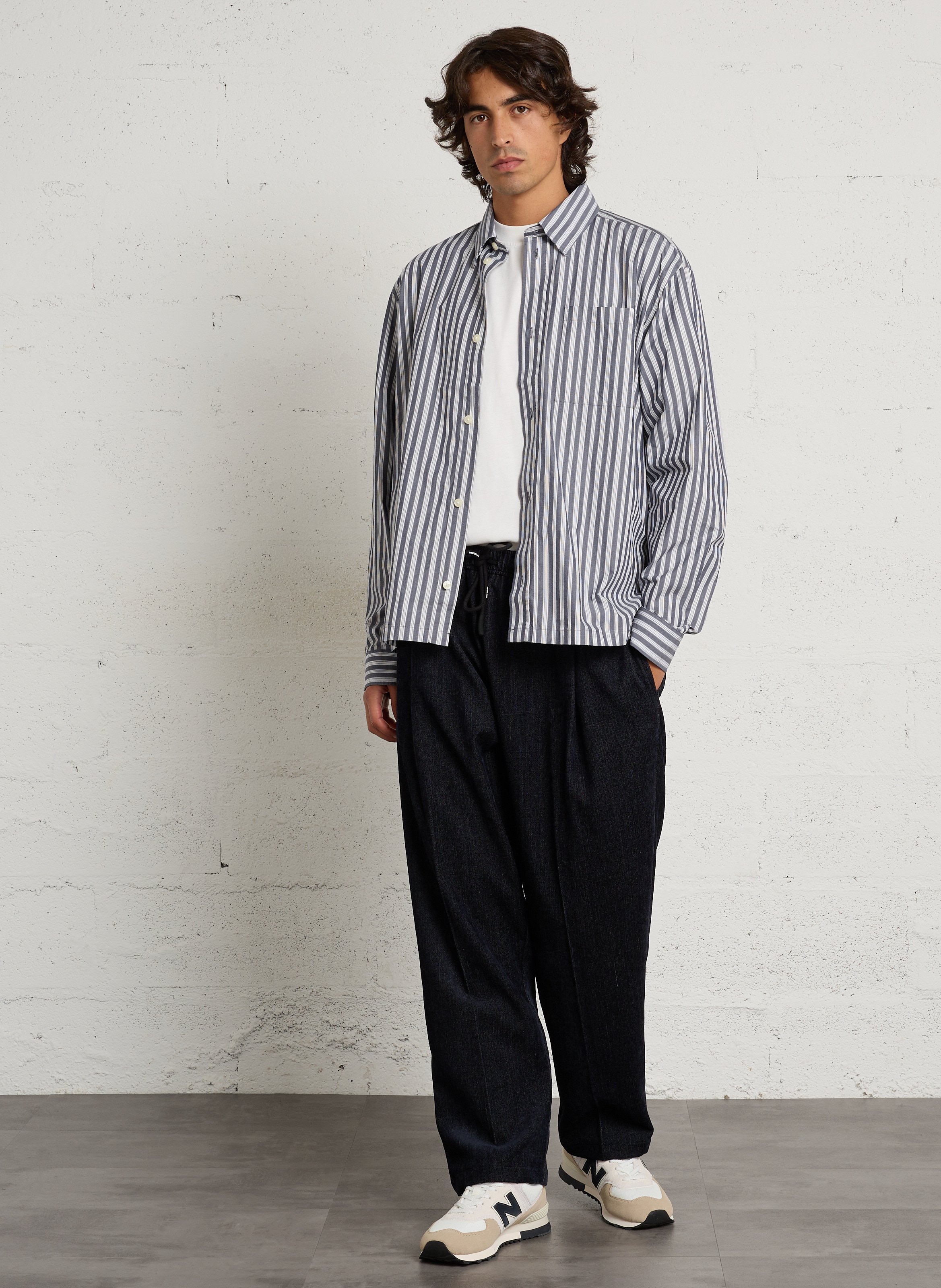 Pantalon large en velours IMPERIAL Bleu