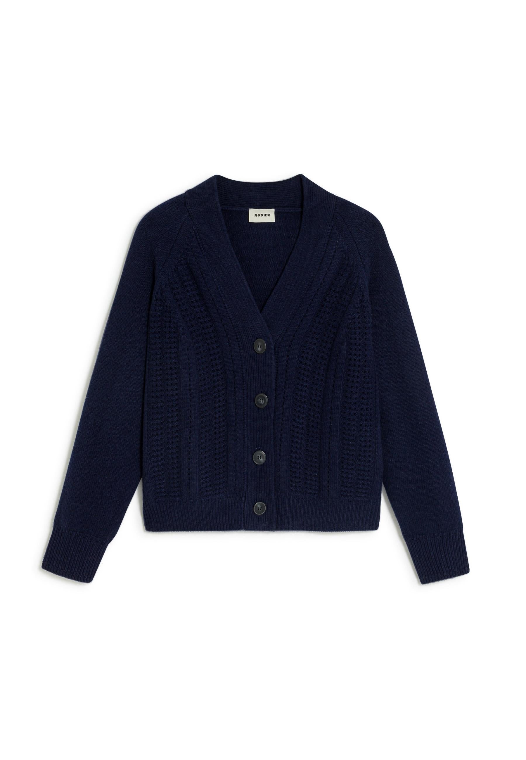 Cashmere openwork vest RODIER Blue
