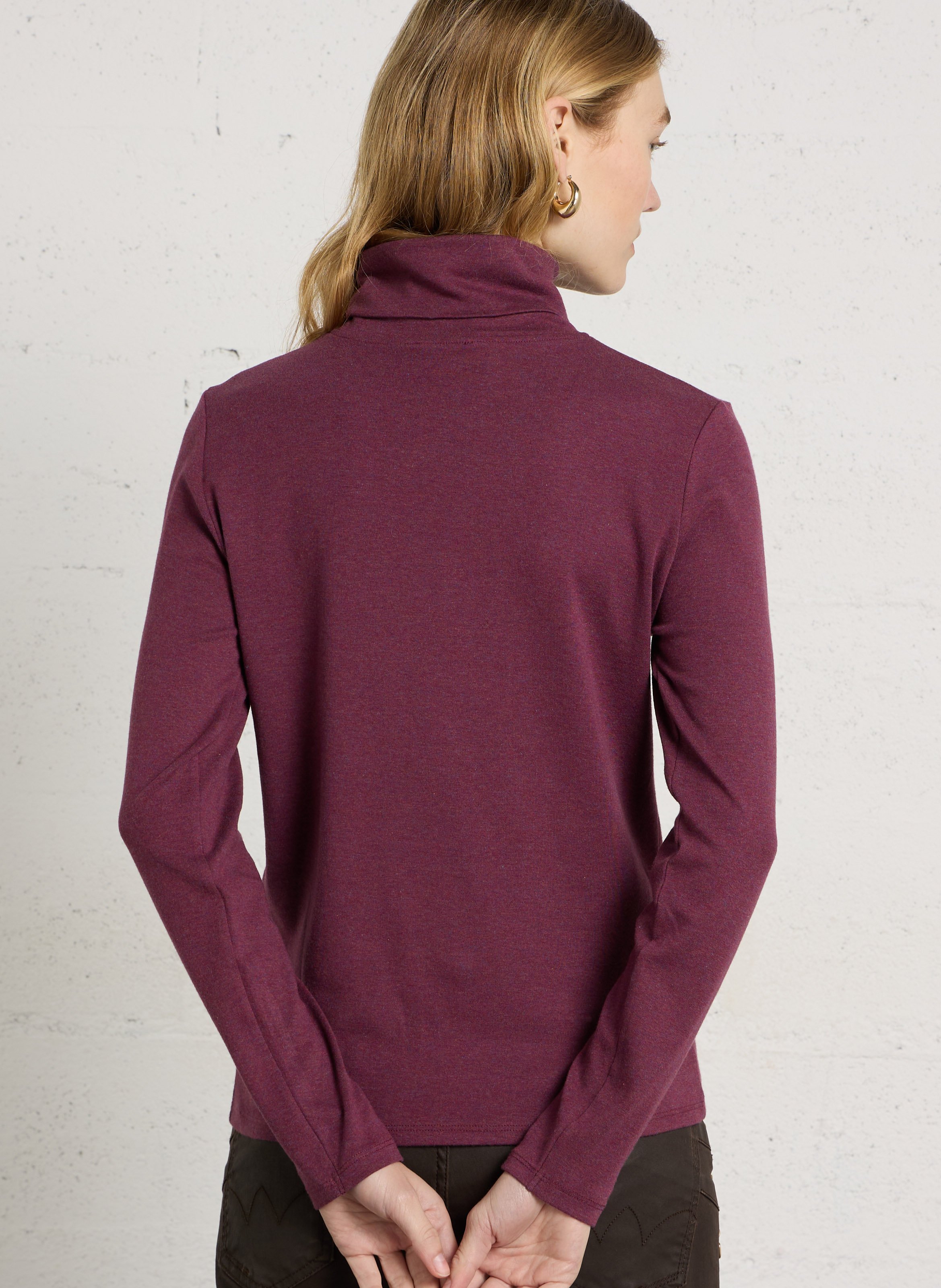 Turtleneck with long sleeves MAISON 123 Purple