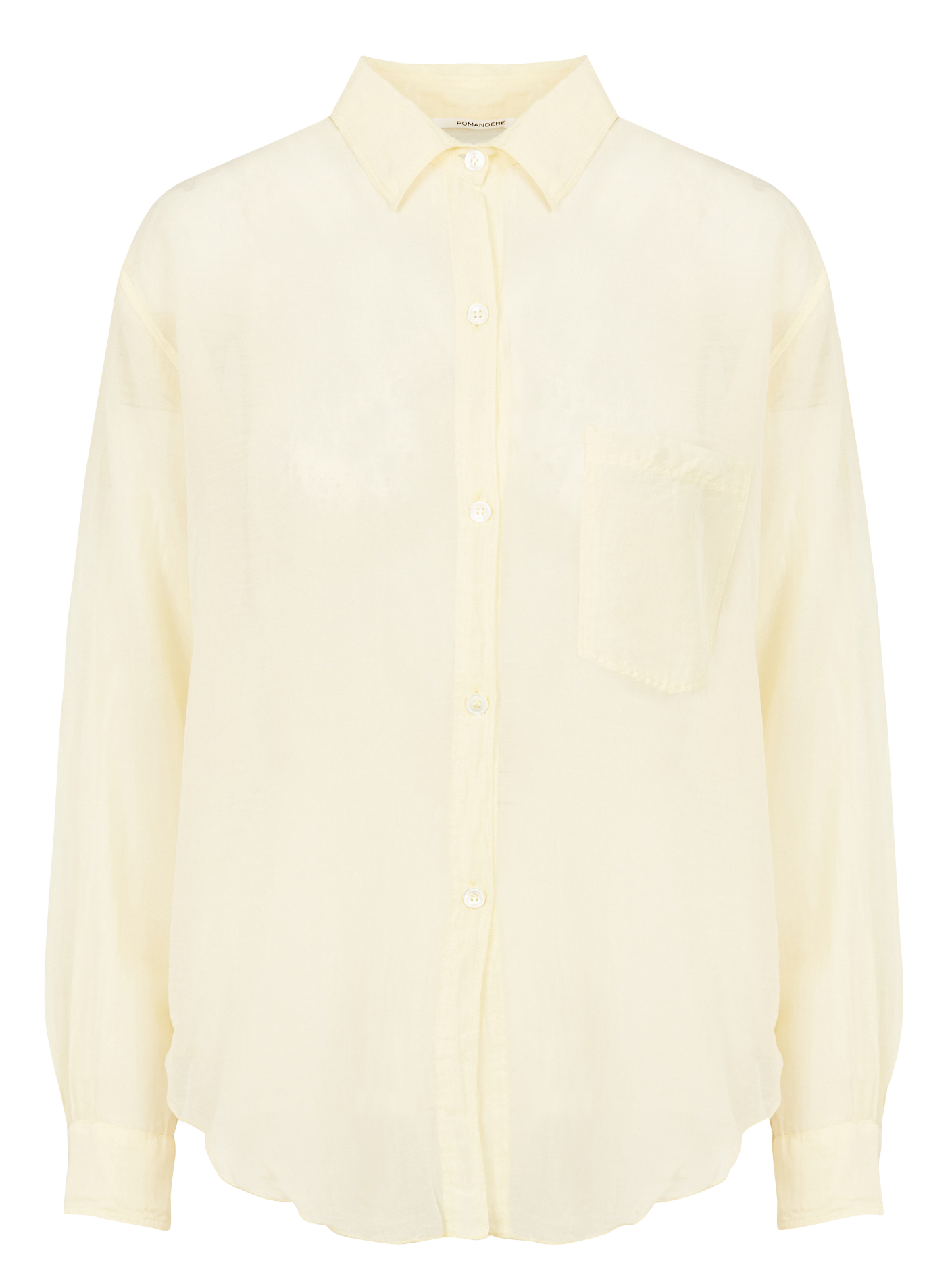 Chemise ample en coton mélangé POMANDERE Jaune