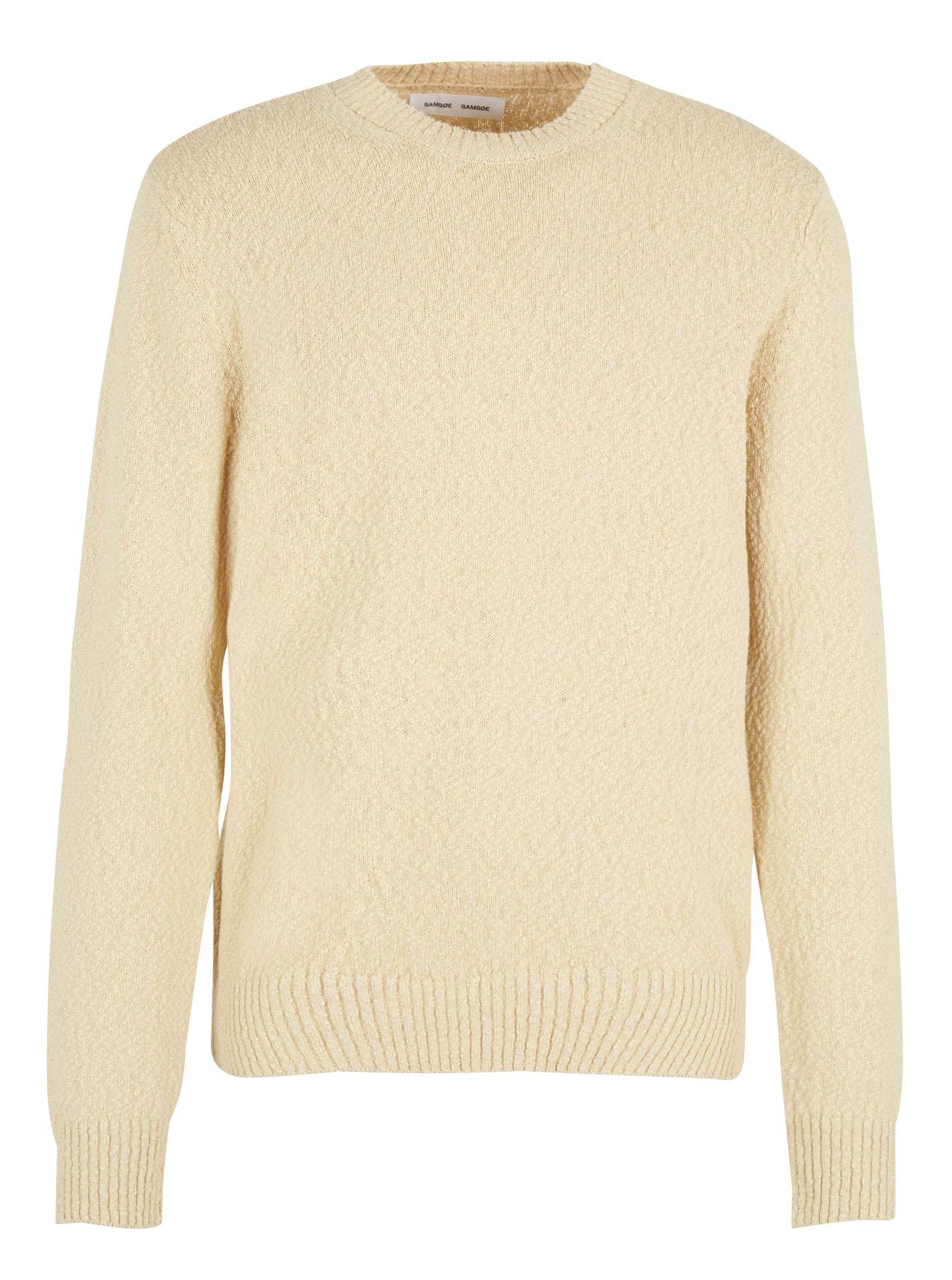 Pull col rond en coton biologique SAMSOE SAMSOE Beige