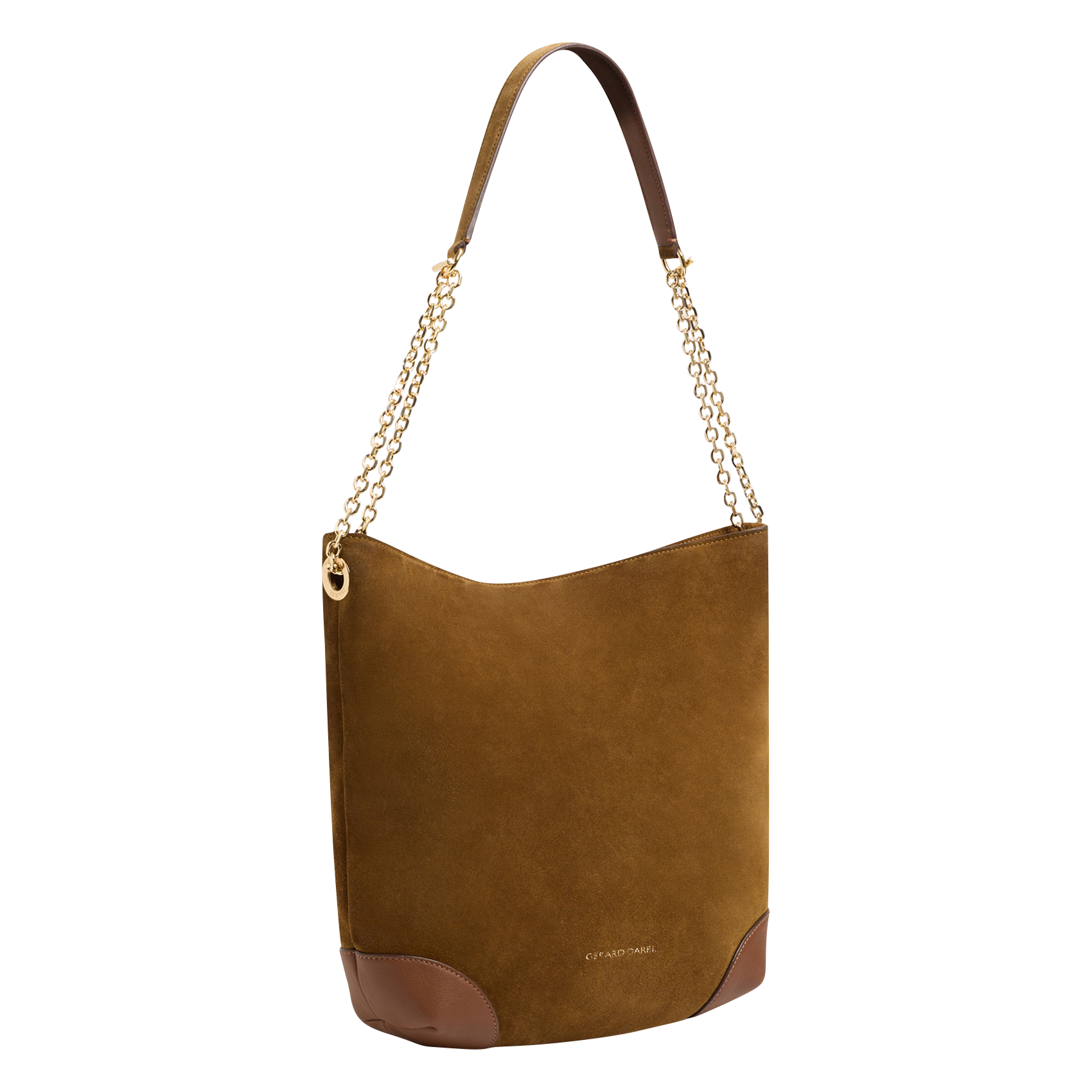 Suede hobo bag GERARD DAREL Beige