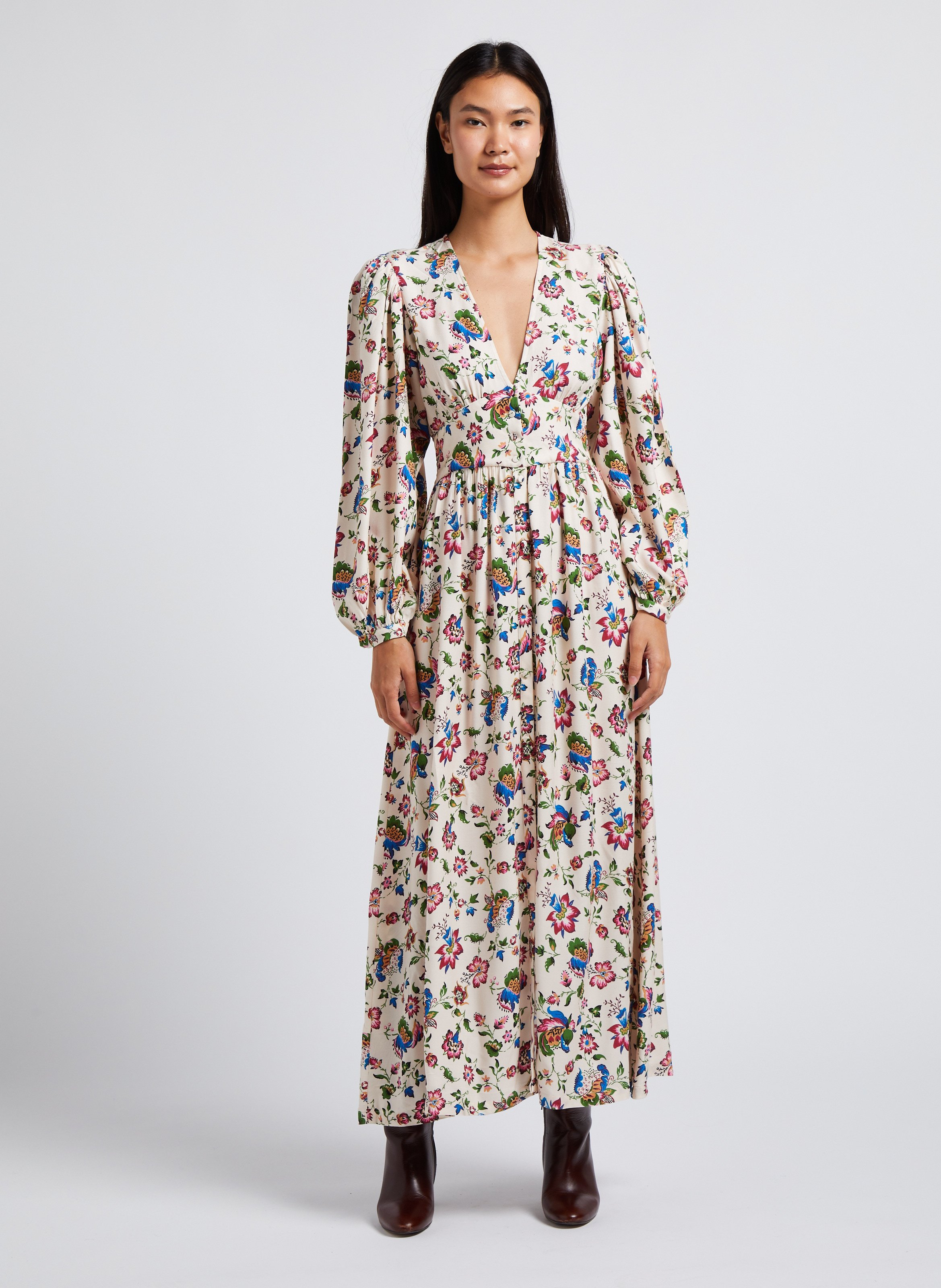 Arielle floral wrap maxi 2024 dress