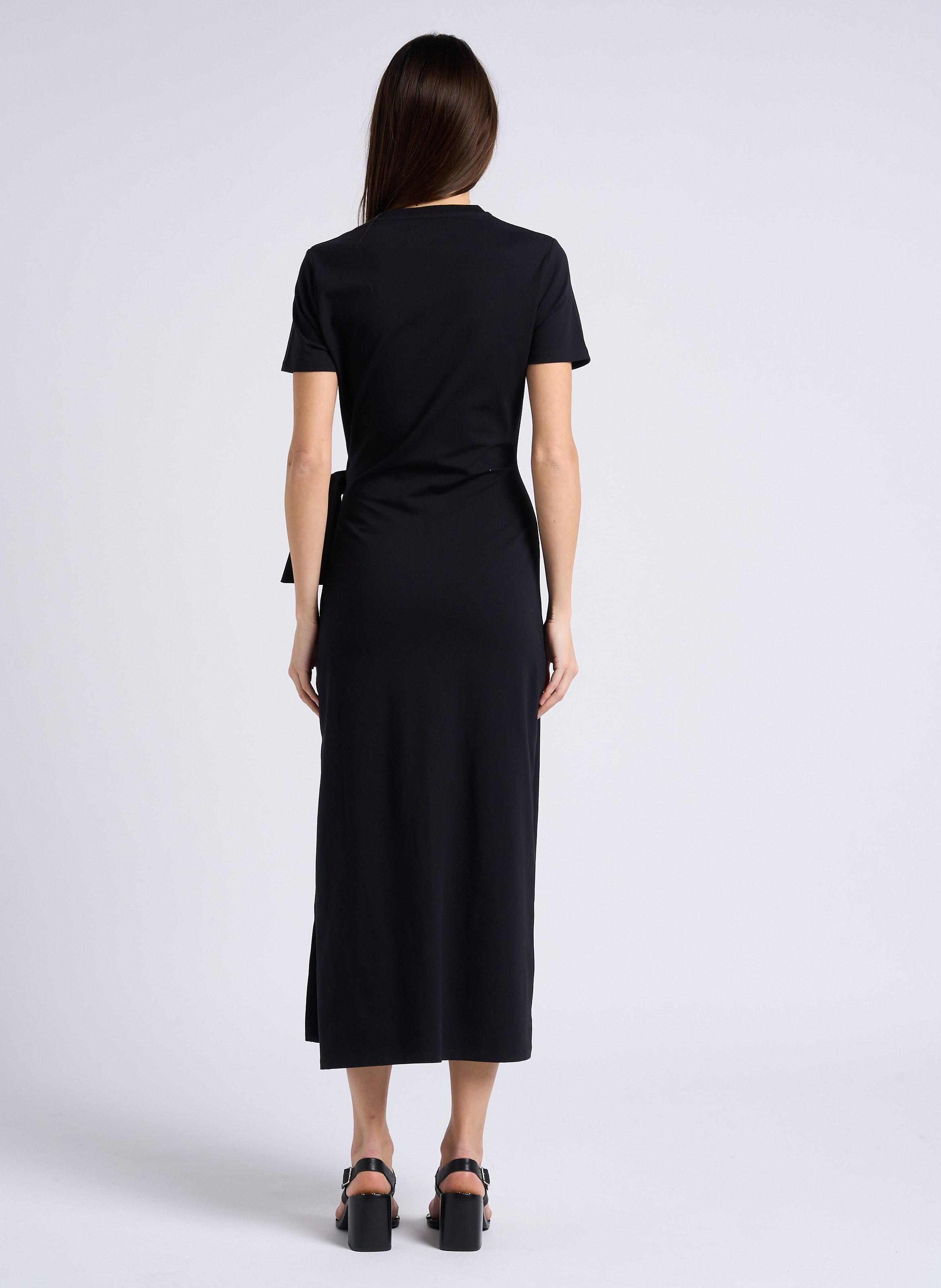Long round-neck dress SAISON 1865 Black