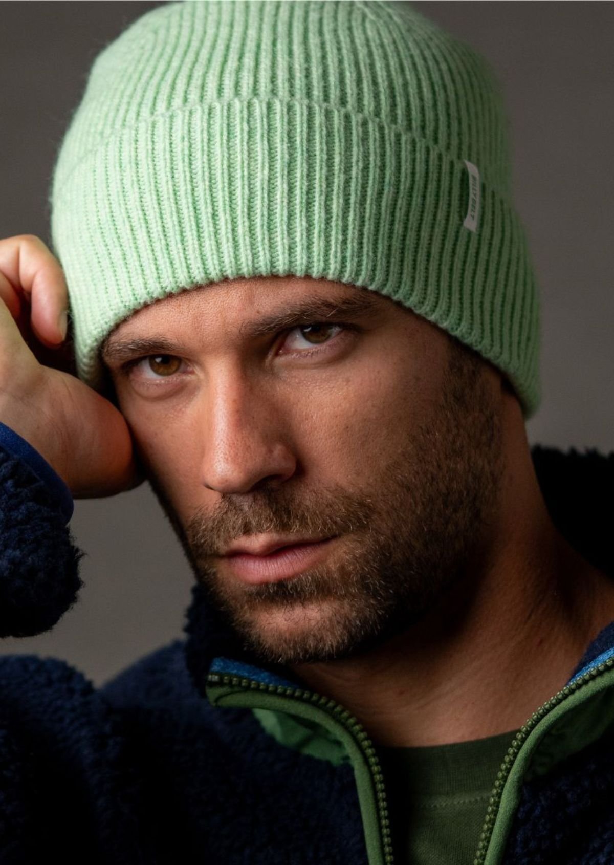 Lamb's wool beanie BILLYBELT Green