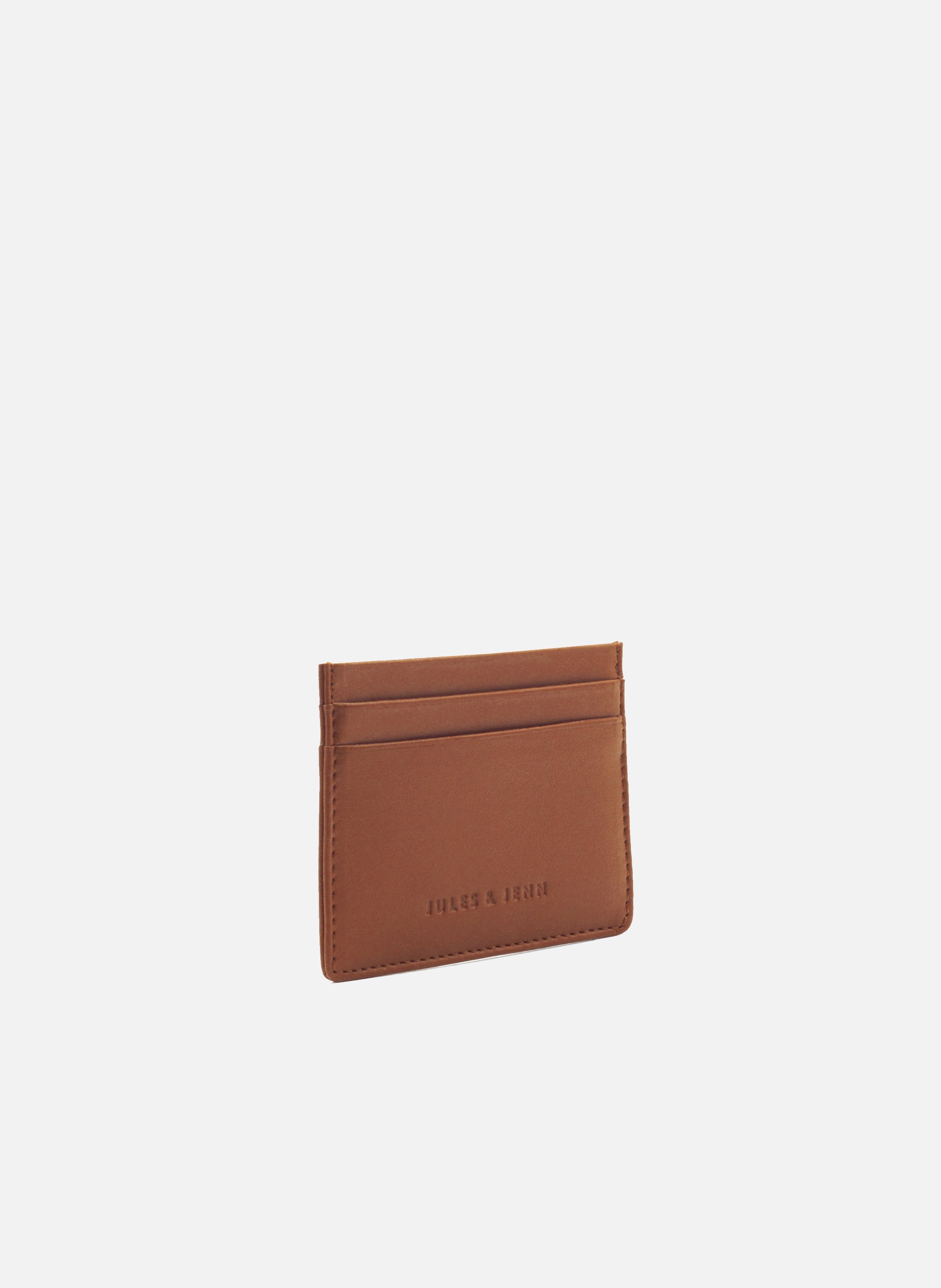 Leather card-holder JULES & JENN Orange