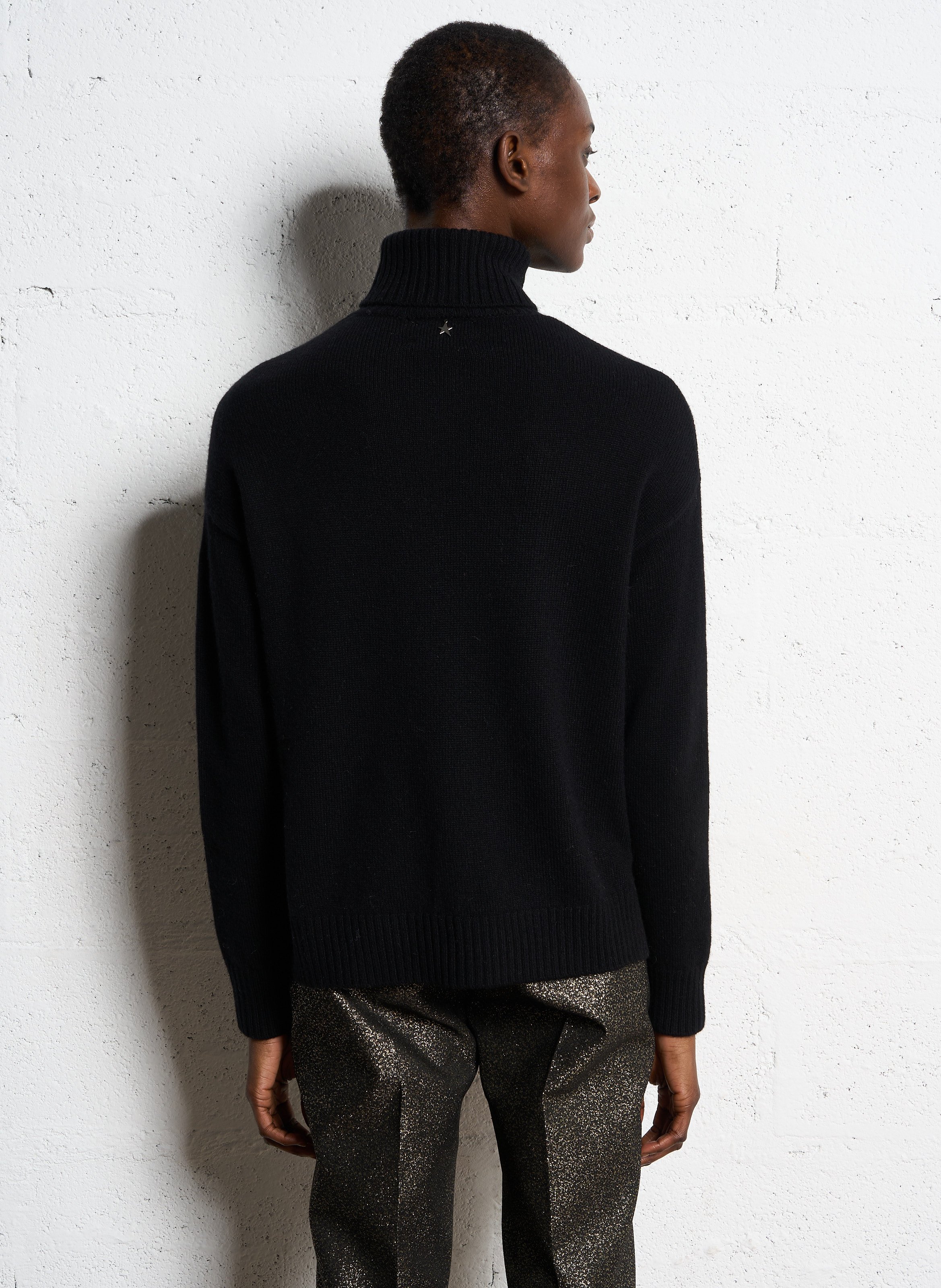 Pull col roulé en laine SUD EXPRESS Noir