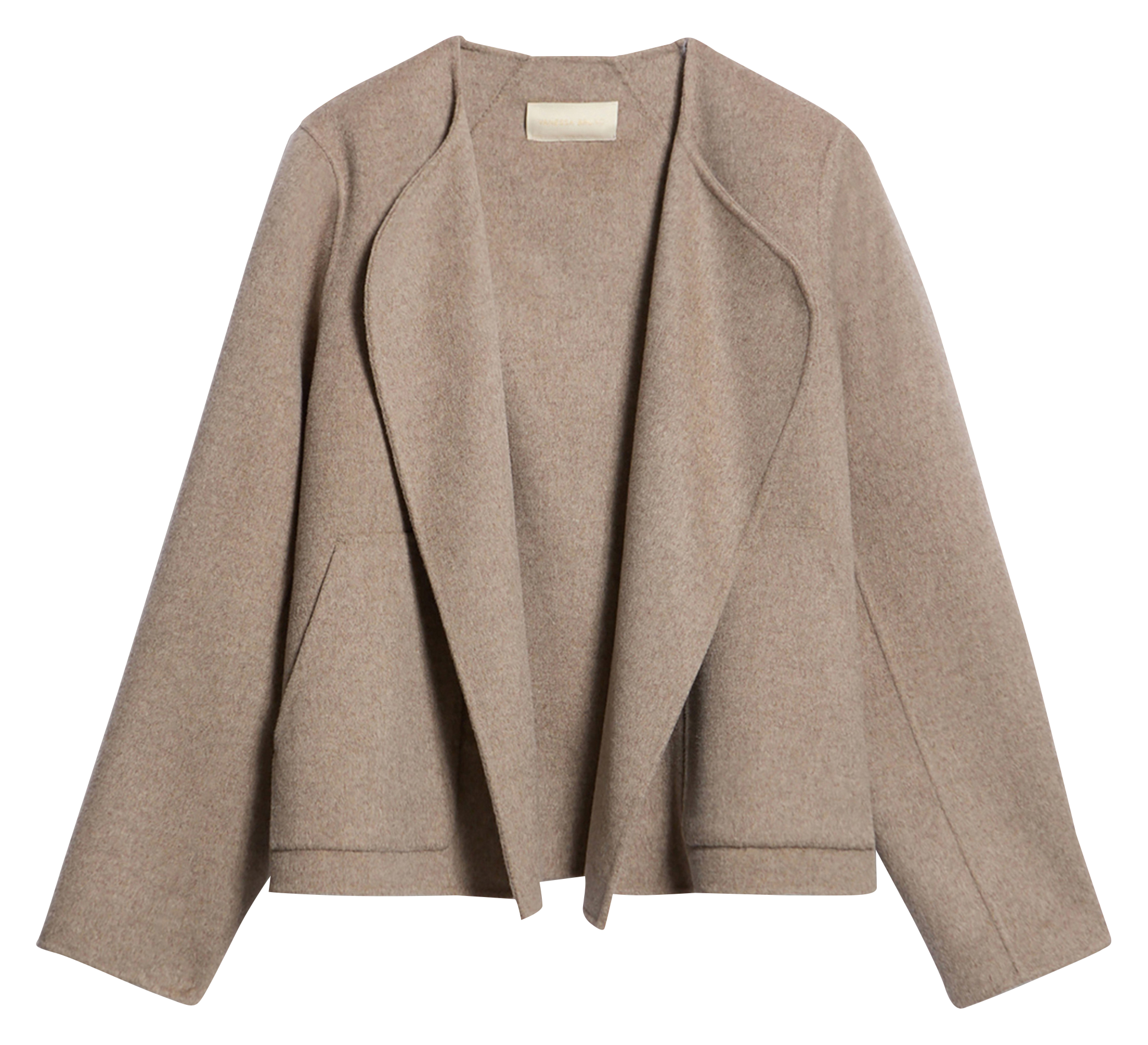 Wollmantel mit doppelseitigem Stoff Grau