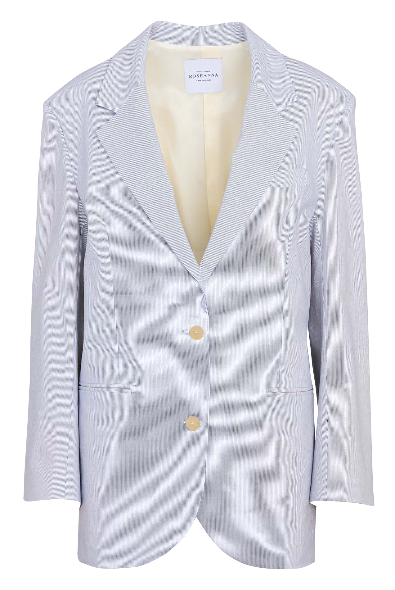 Veste de tailleut ajustée en lin mélangé ROSEANNA Blanc