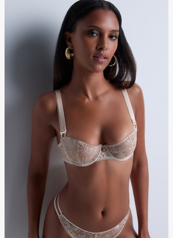 Underwired demi-cup bra | Beige by AUBADE Underwired demi-cup bra Beige