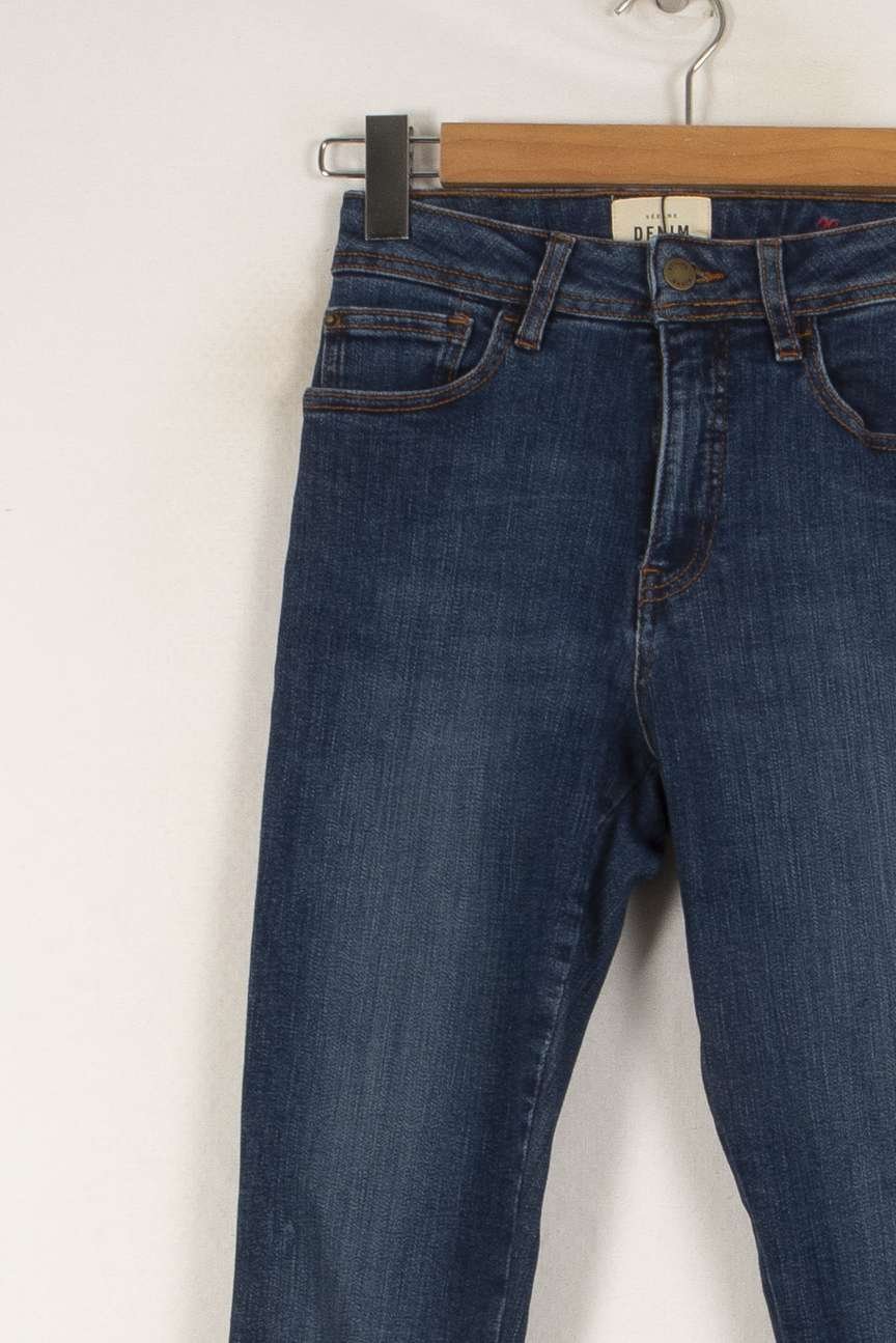 Cropped slim jeans with studs SEZANE - Seconde main Blue