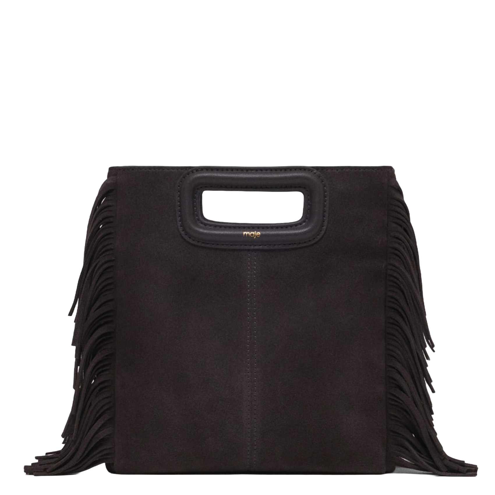 Sac bandoulière à studs en cuir  MAJE