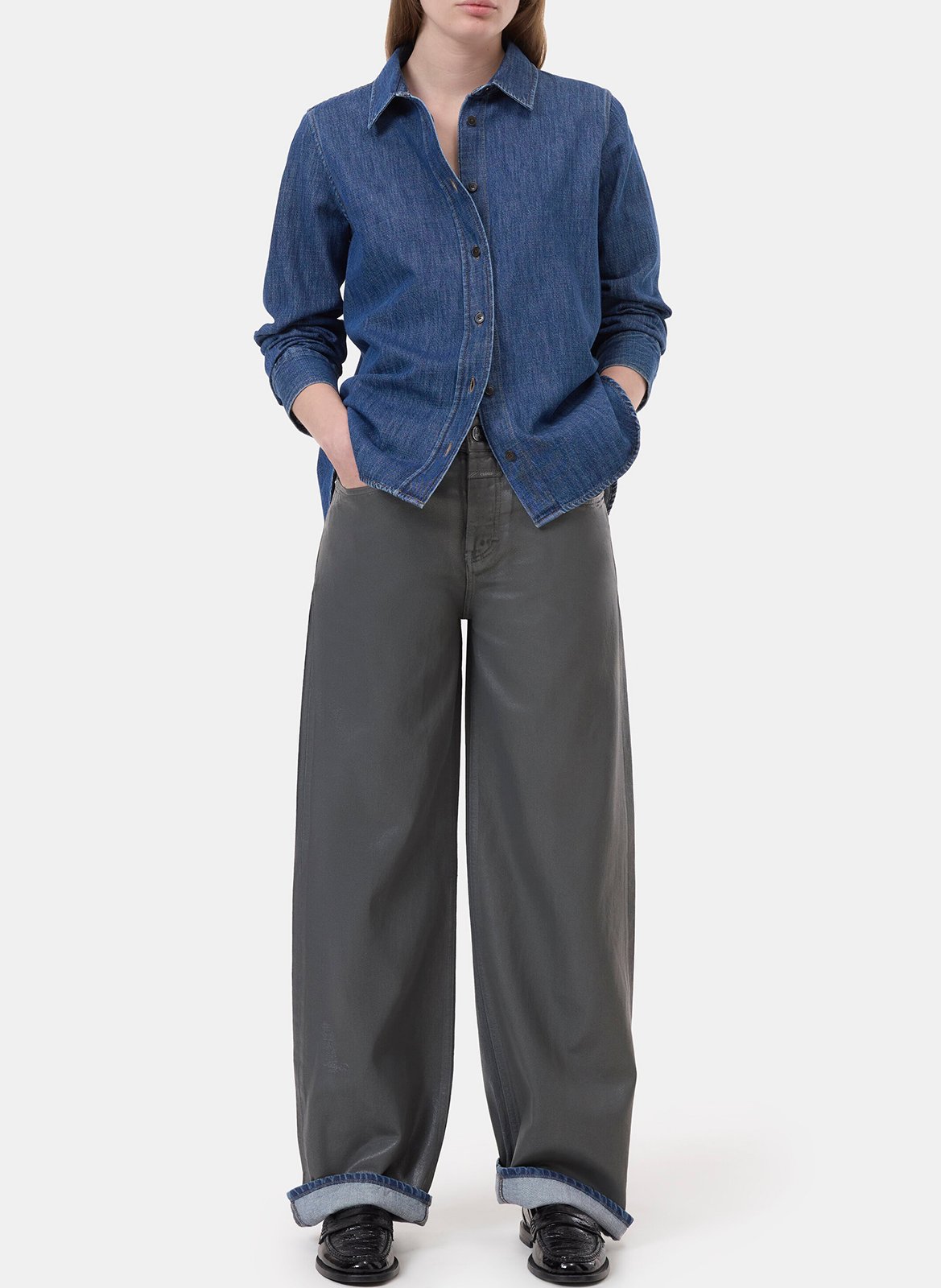 Chemise en jean avec dos ouvert CLOSED Bleu