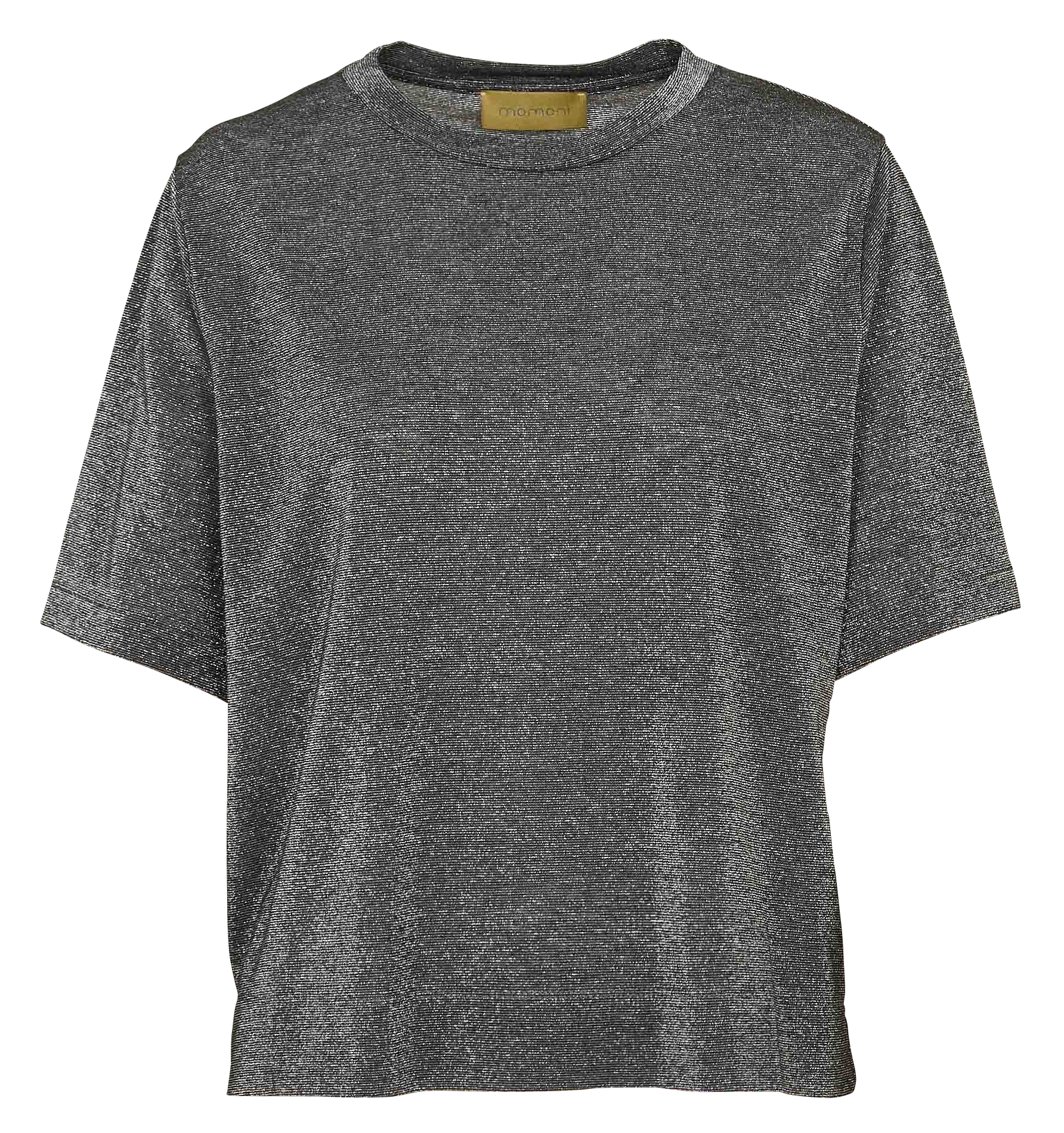 Rundhals-T-Shirt mit Pailletten IORA Argento scuro