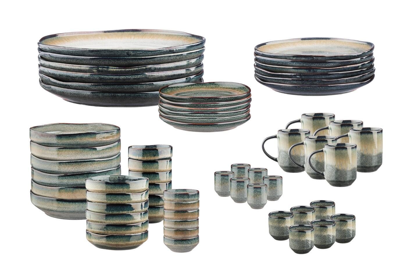 Complete service plus genesis - 60 pieces - earth BJORN Grey