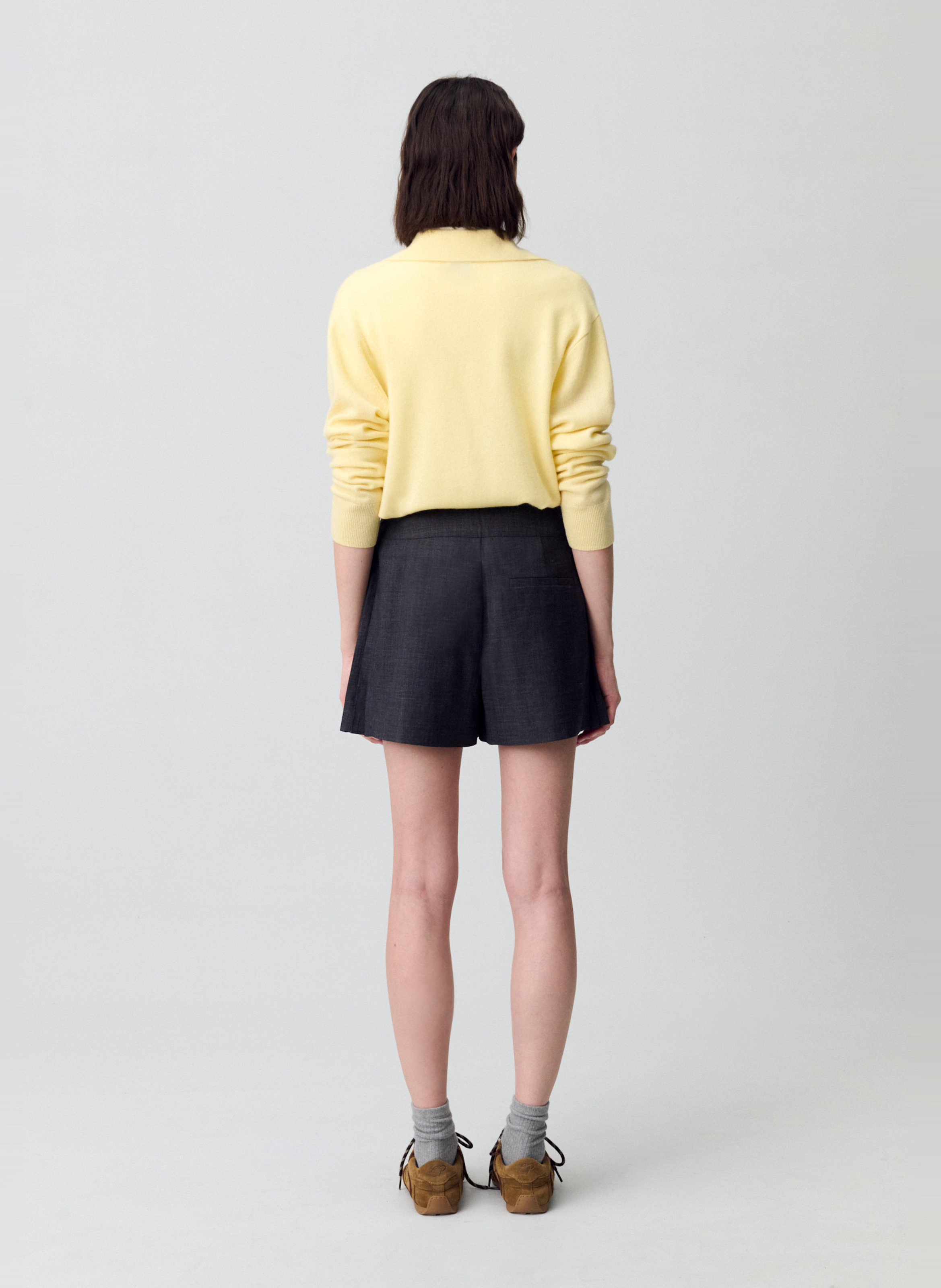 Short large à boucles CLAUDIE PIERLOT Gris