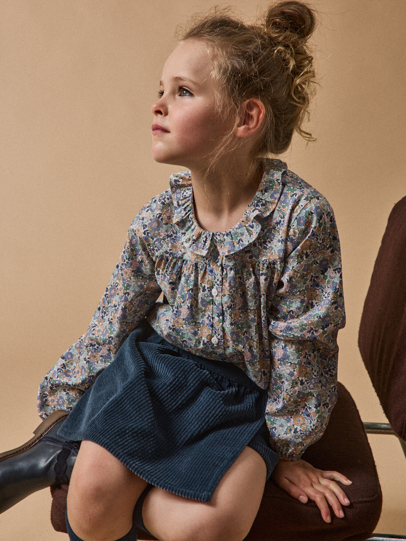 Annie May Liberty fabric shirt CYRILLUS Green