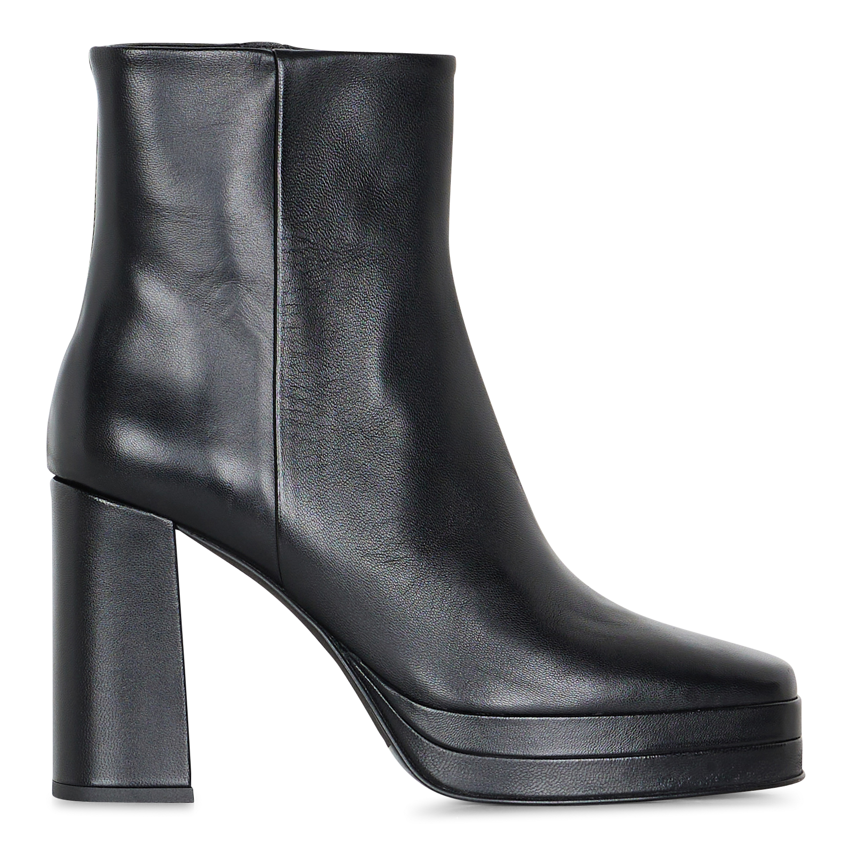 Bottines à talons en cuir BOBBIES Noir