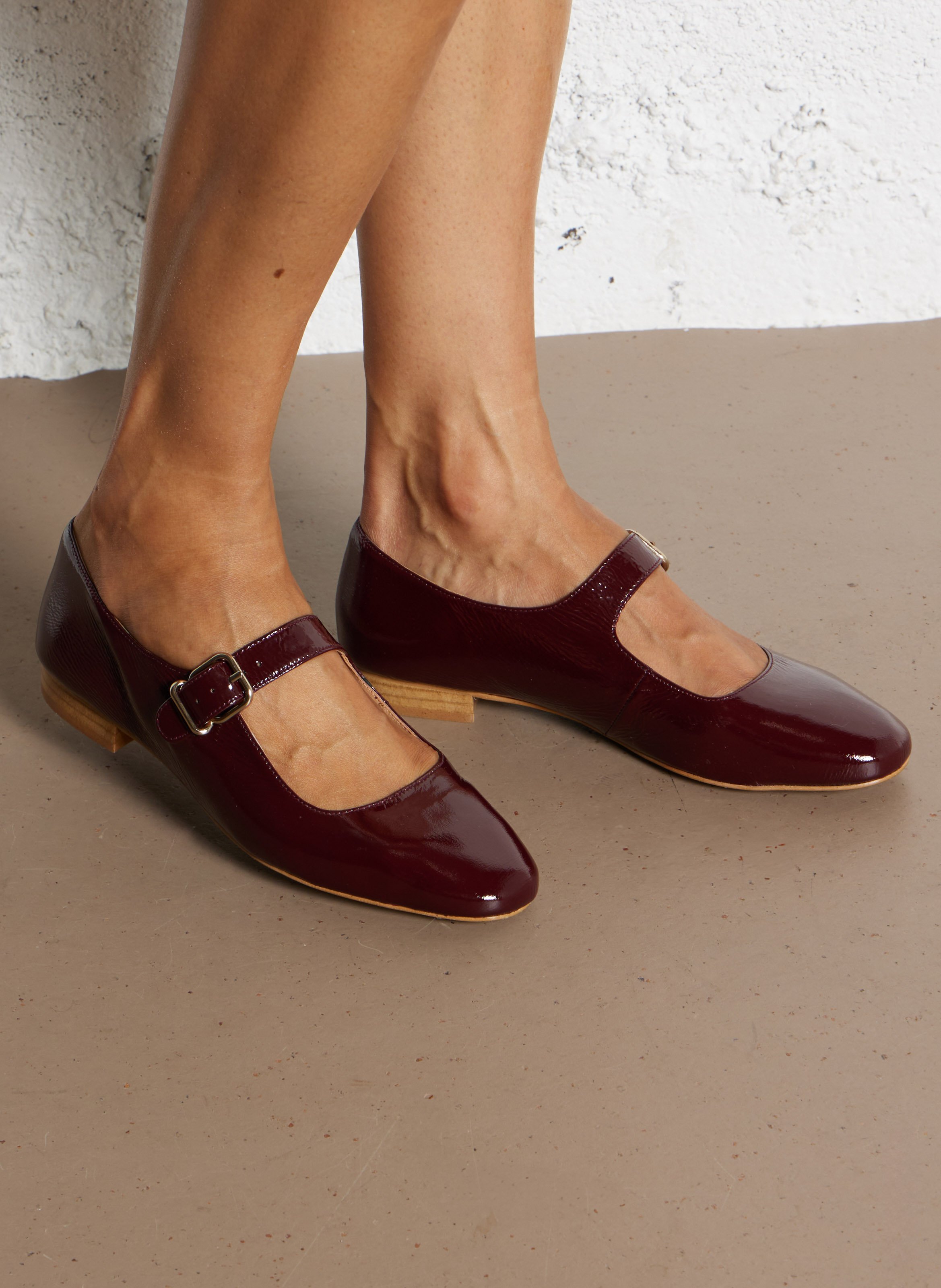 Jane patent leather ballet pumps MAISON 123 Red