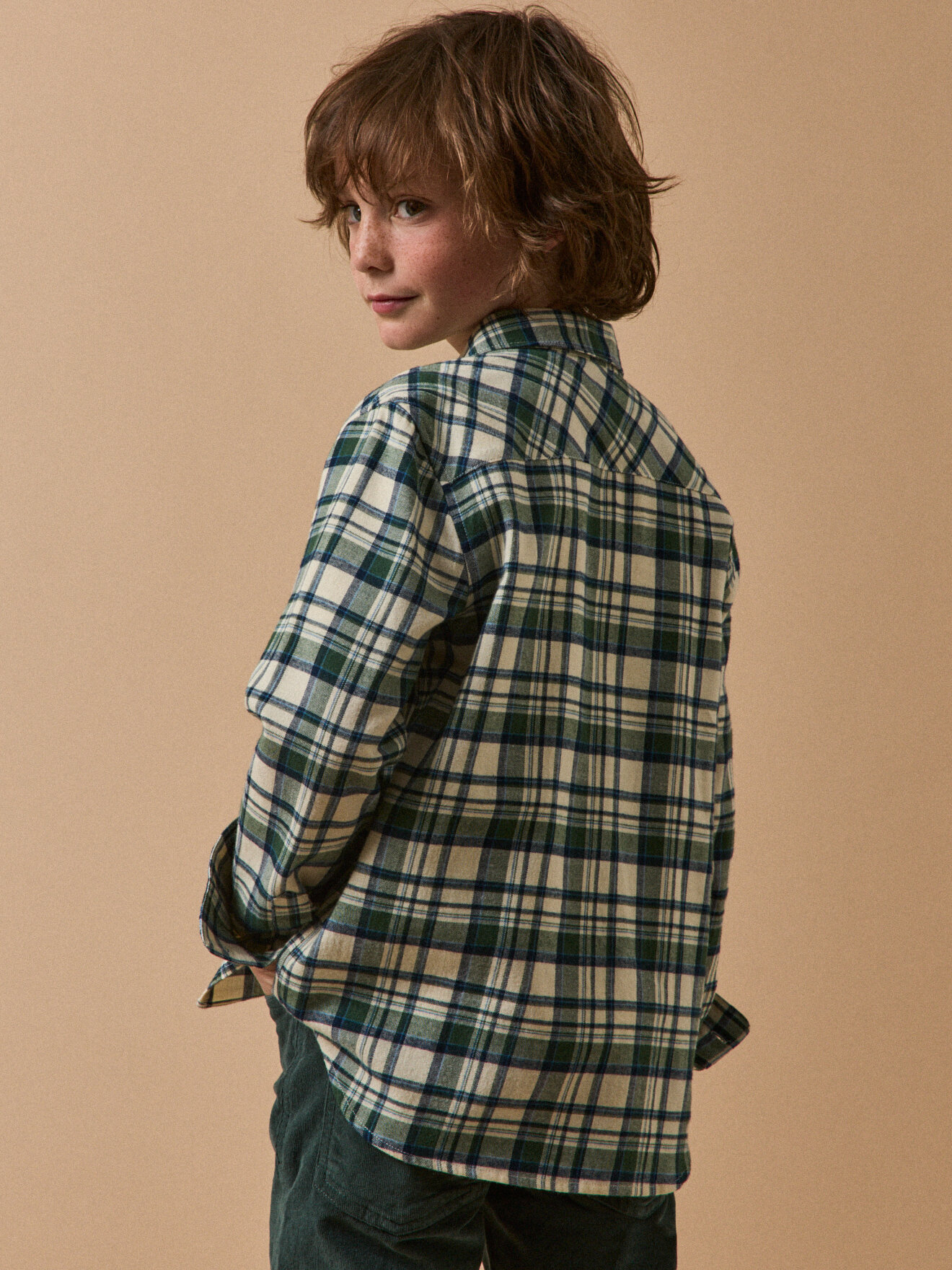 Flannel checkered shirt CYRILLUS Green
