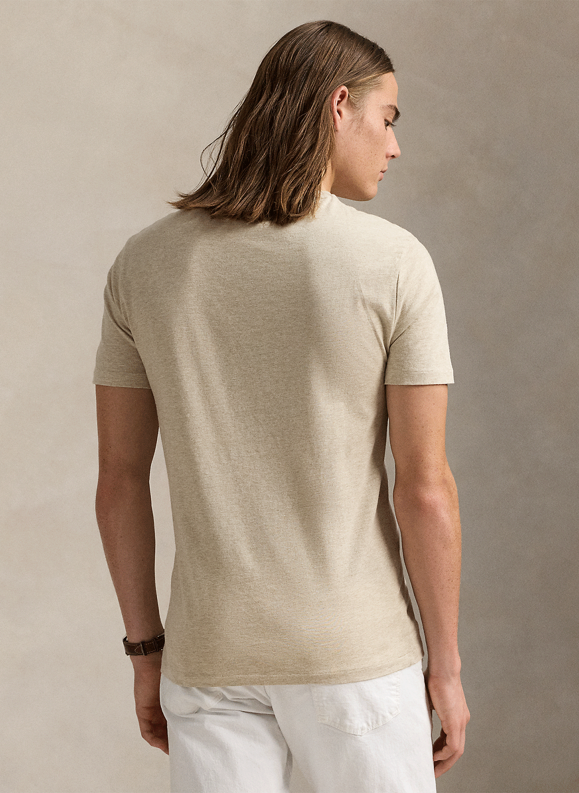 Rundhals-T-Shirt aus Baumwolle, Regular Fit POLO RALPH LAUREN Beige