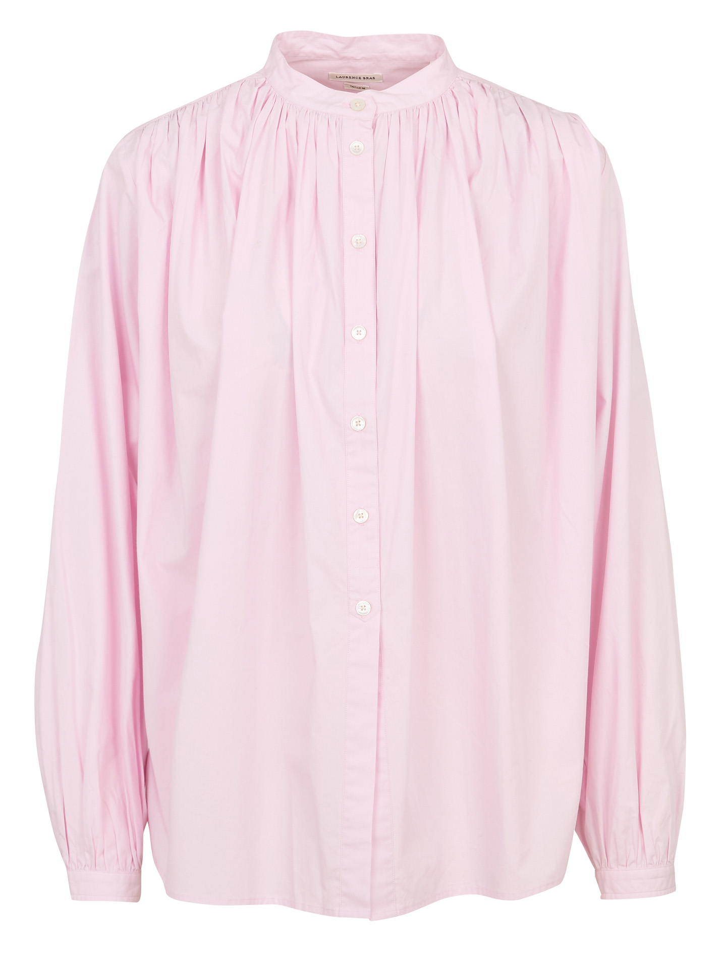 Kurzes Baumwollkleid mit Rundhalsausschnitt LAURENCE BRAS Rosa