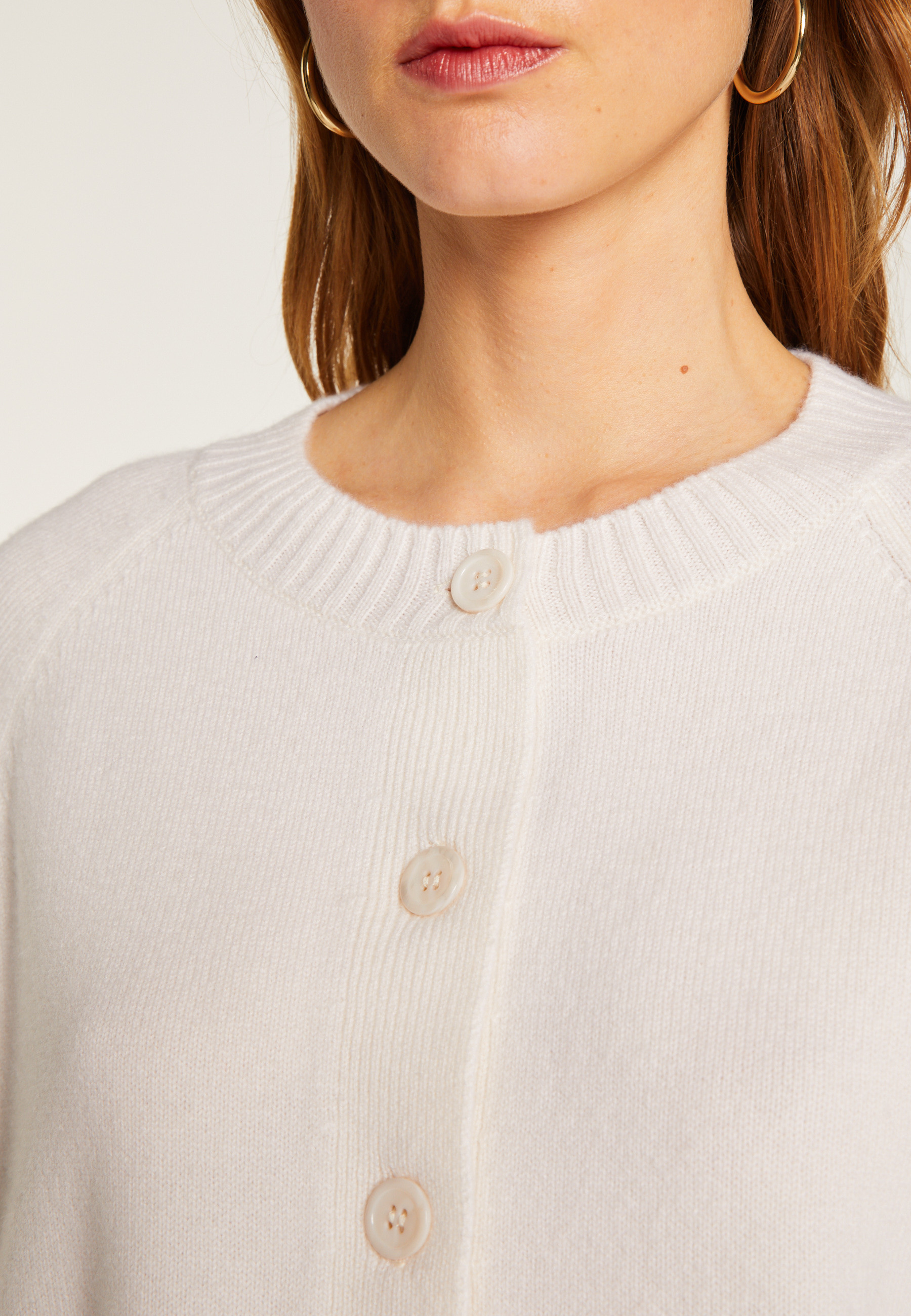 Cashmere cardigan MAISON MONTAGUT White