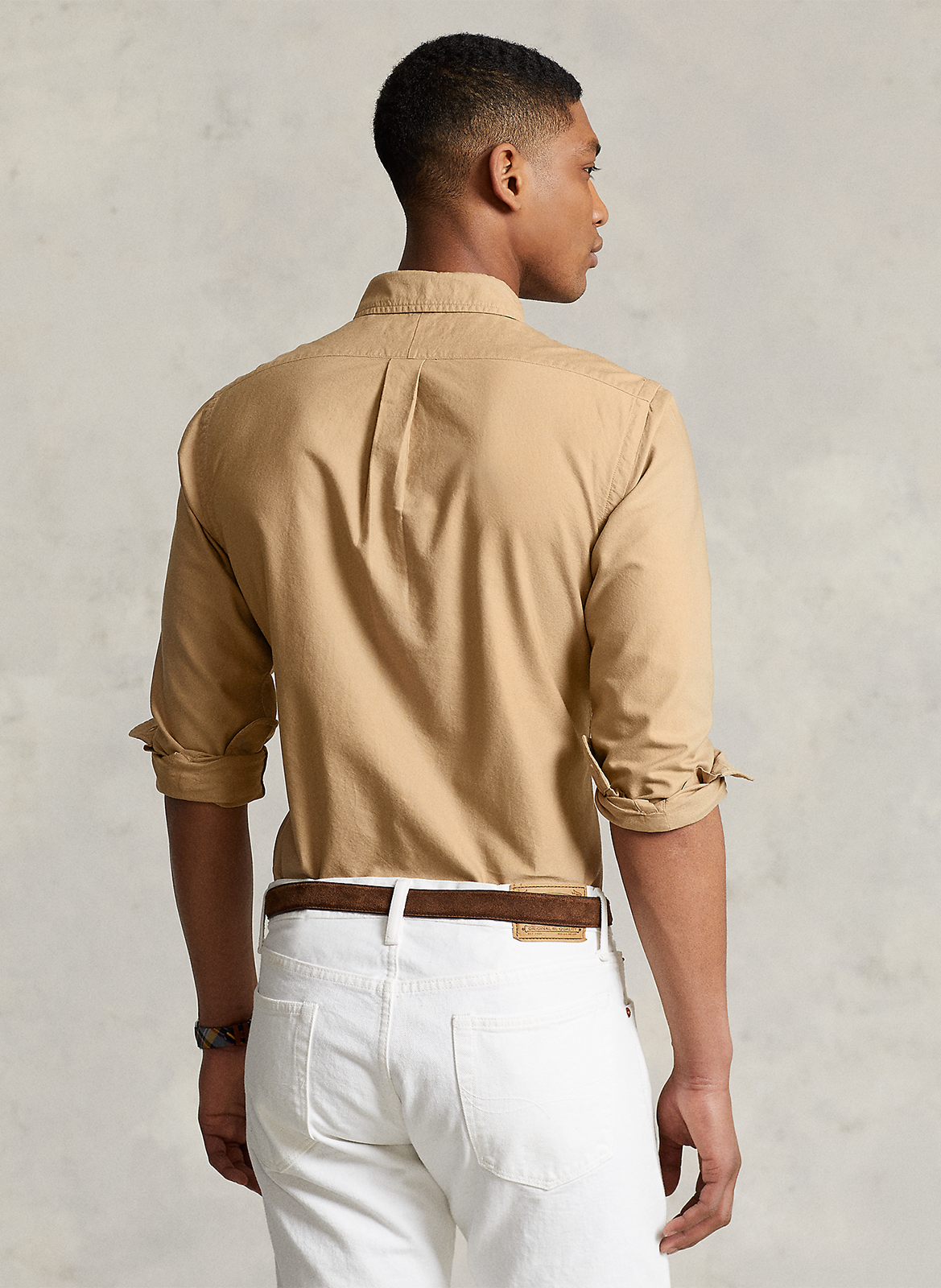 Chemise col classique slim fit en coton POLO RALPH LAUREN Beige