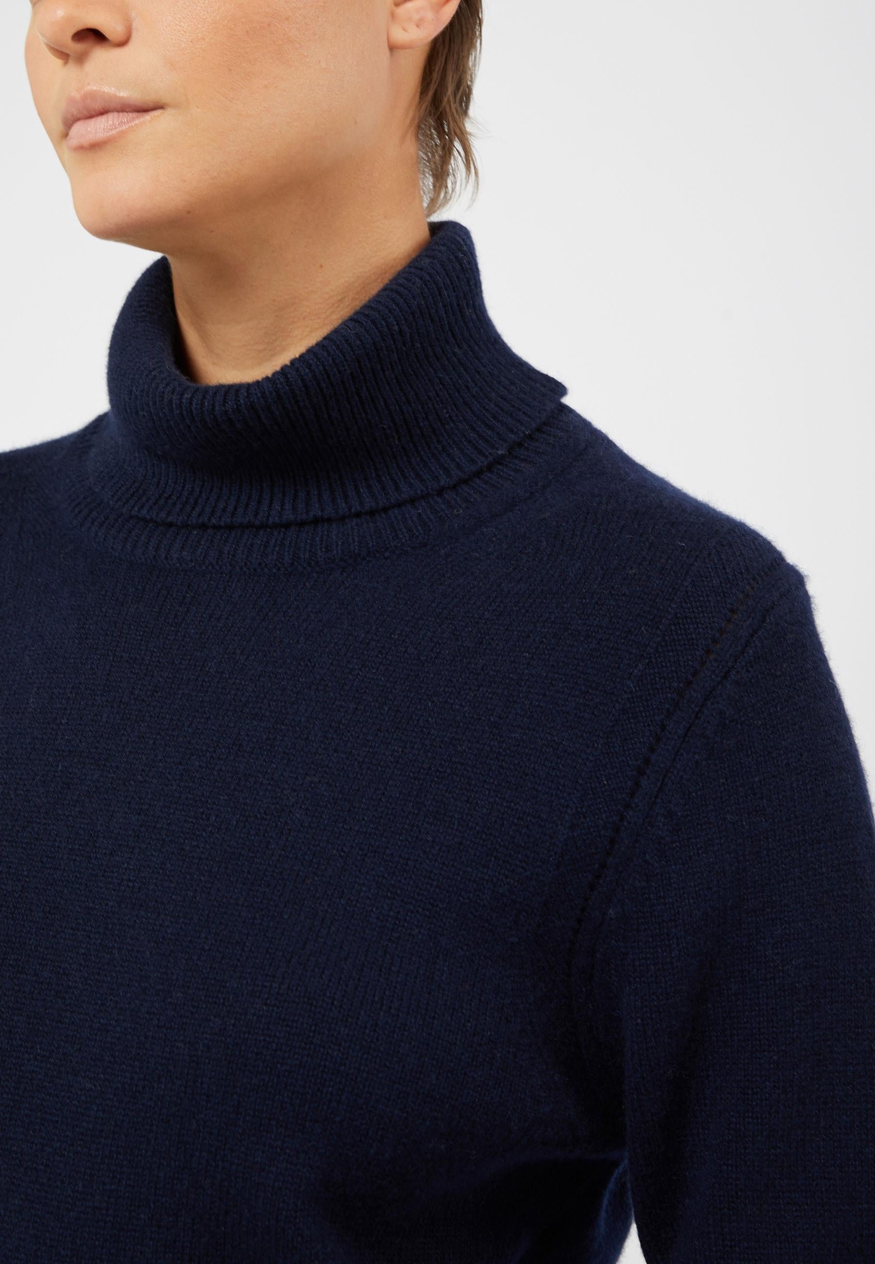Oversized cashmere turtleneck sweater RODIER Blue
