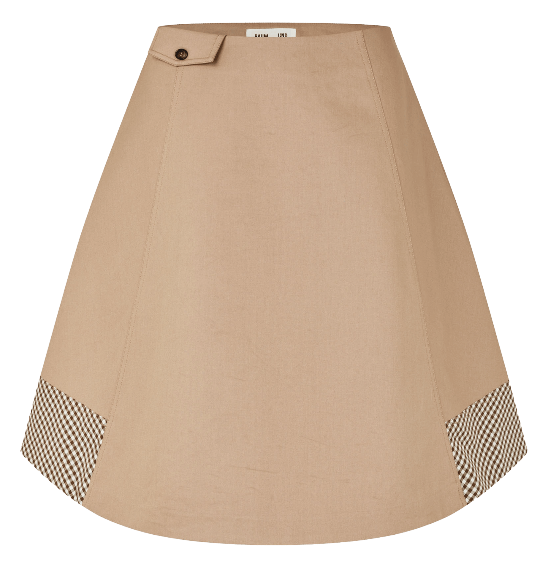Organic cotton midi skirt BAUM UND PFERDGARTEN Brown