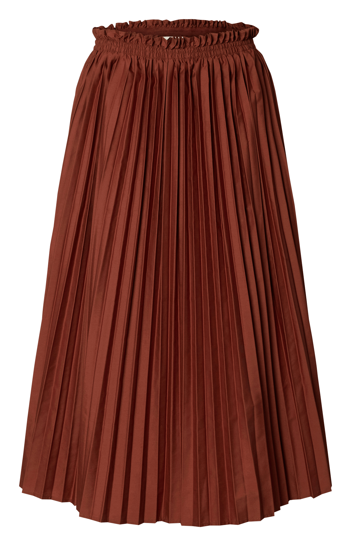 Long pleated skirt SELECTED Brown