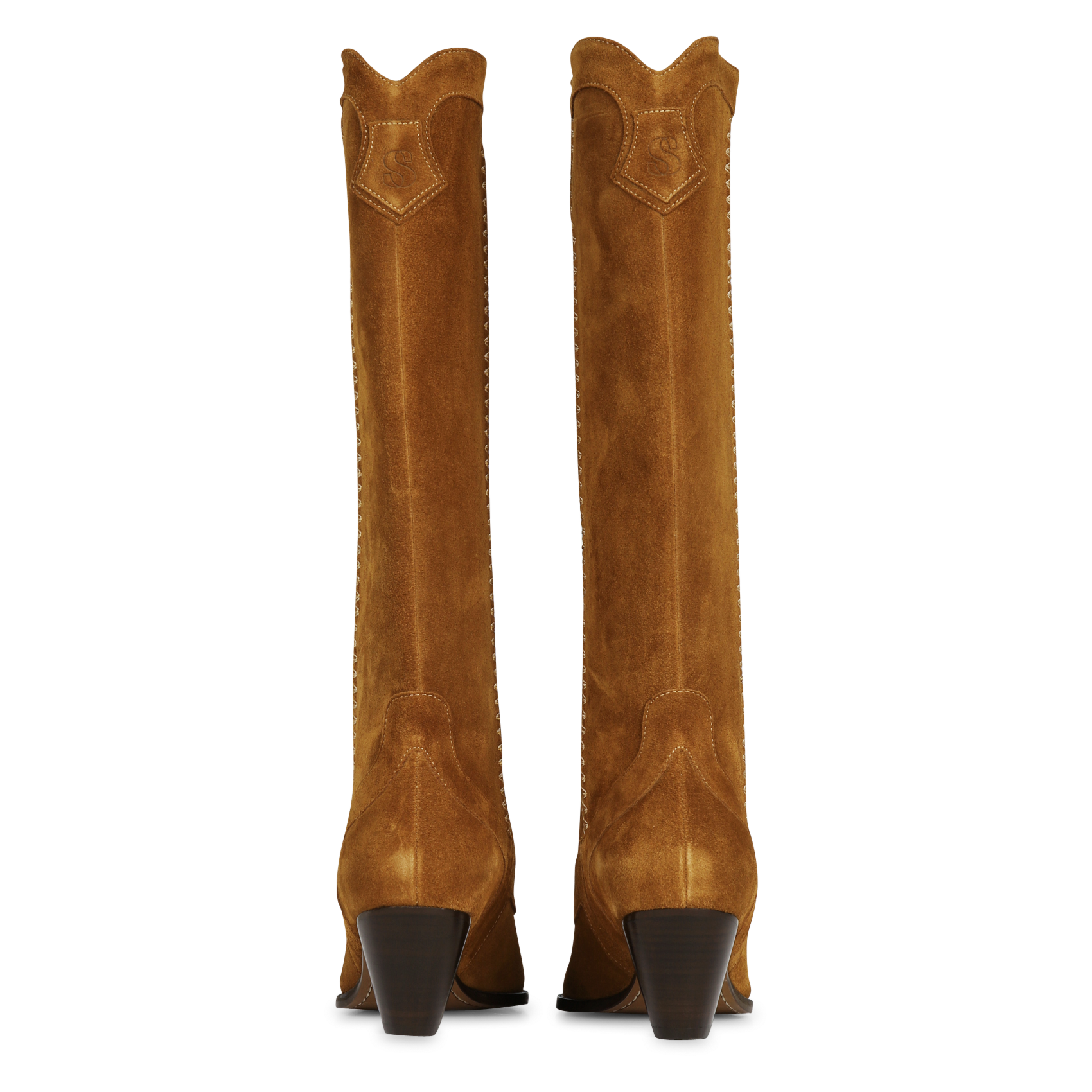 Bottes en cuir velours SOCQUE PARIS Beige