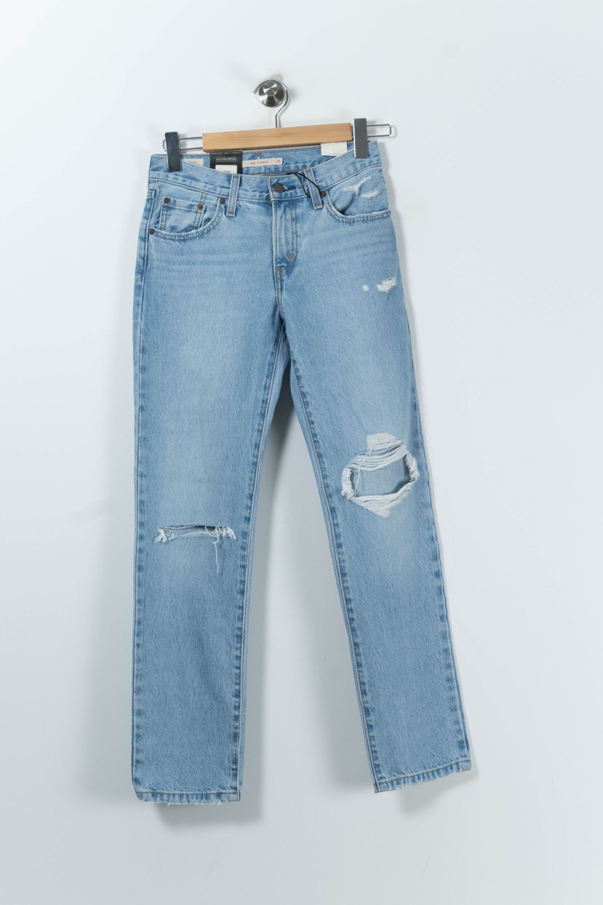Cropped slim jeans with studs LEVI'S - Seconde main Blue