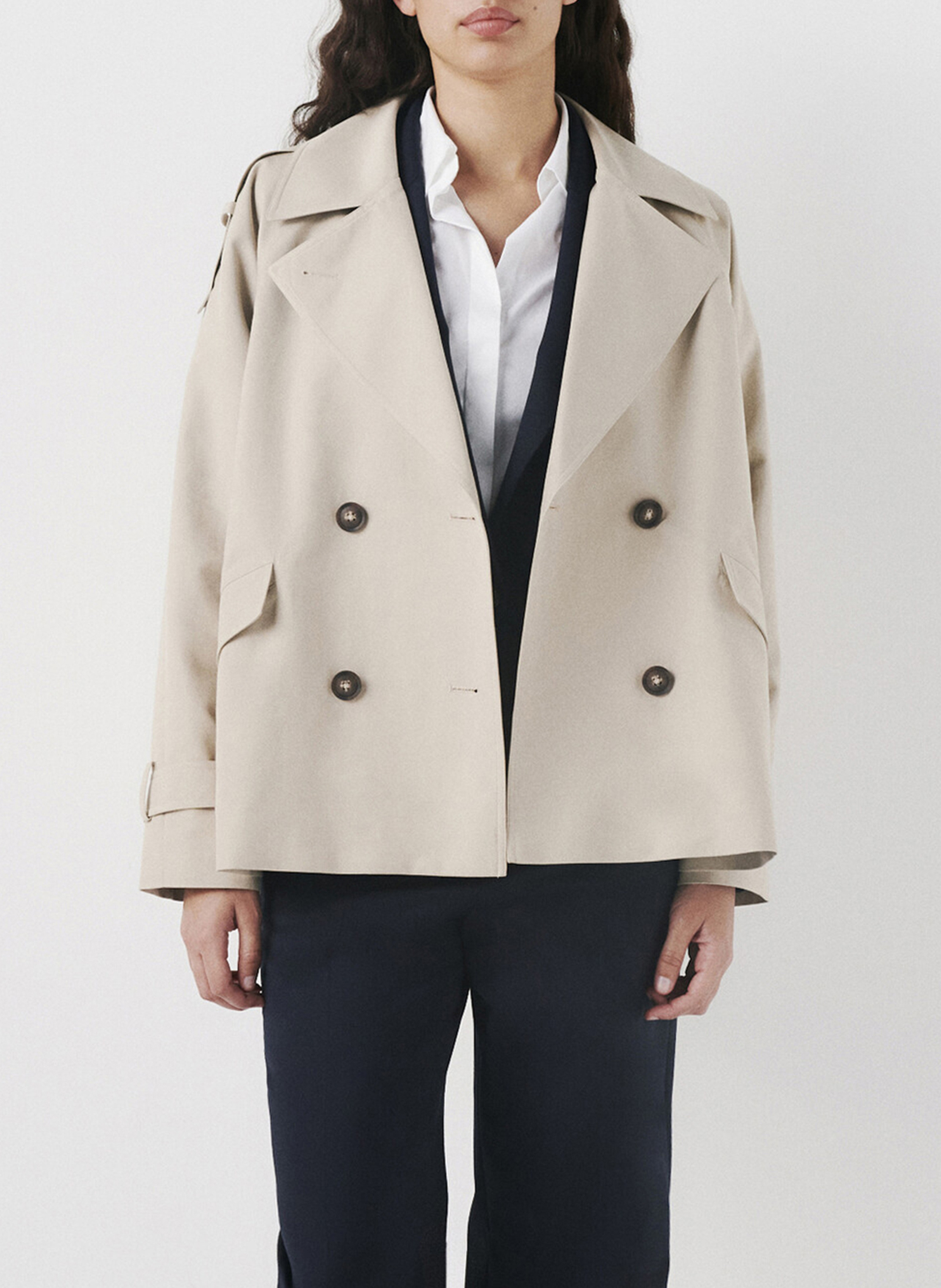 Trench col tailleur CAROLL Beige