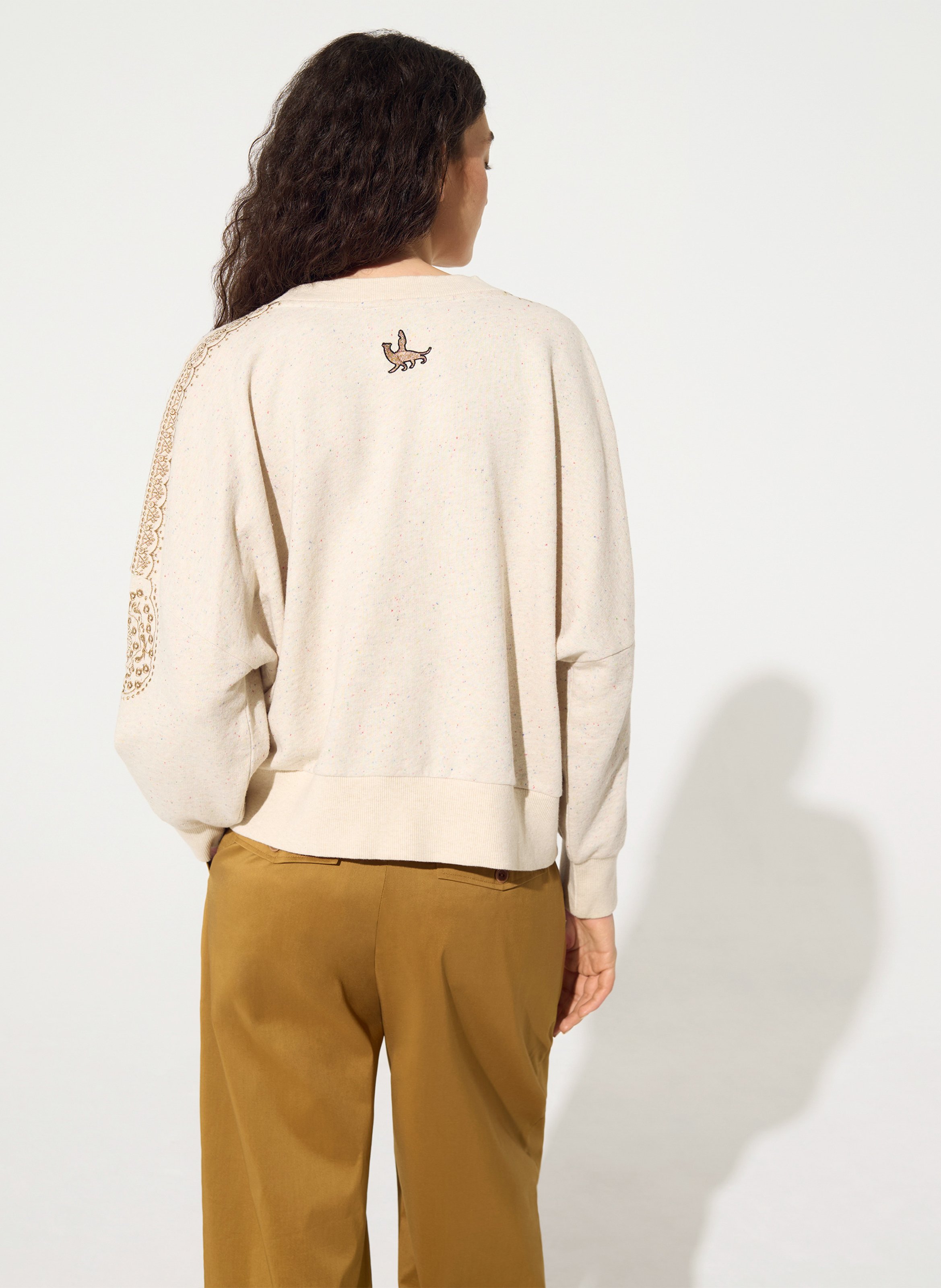 High-neck sweater COTELAC White