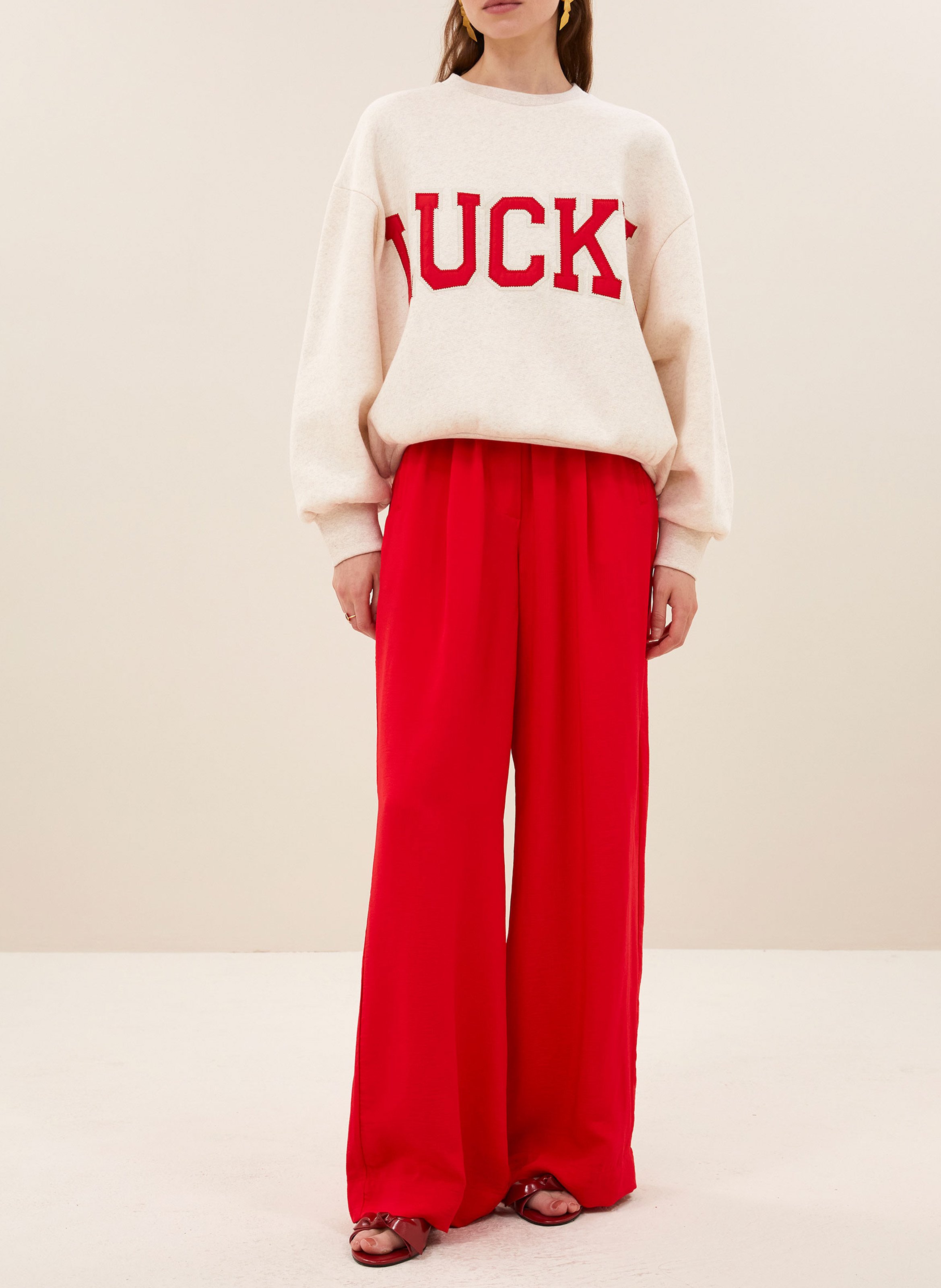 Effen sweater BY BAR Roze